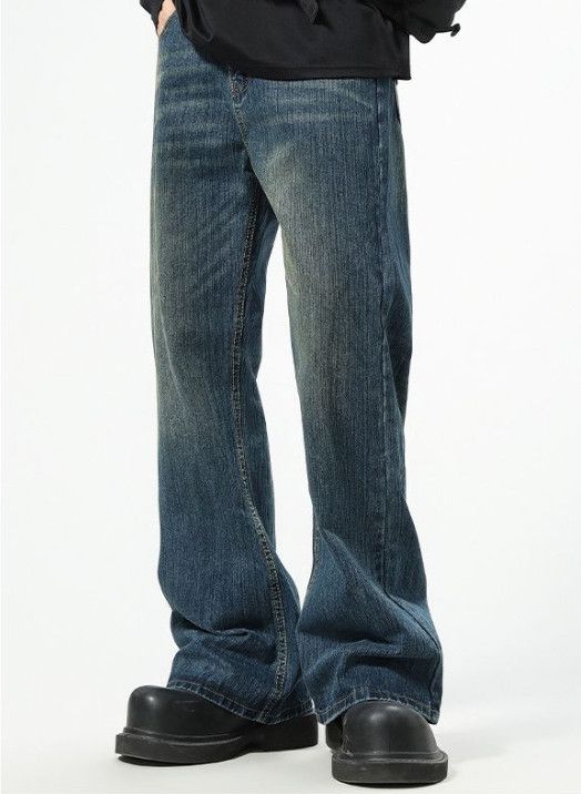 Japanese Brand American men's baggy bootcut wide-leg jeans Size US 32 / EU 48 - 4 Thumbnail