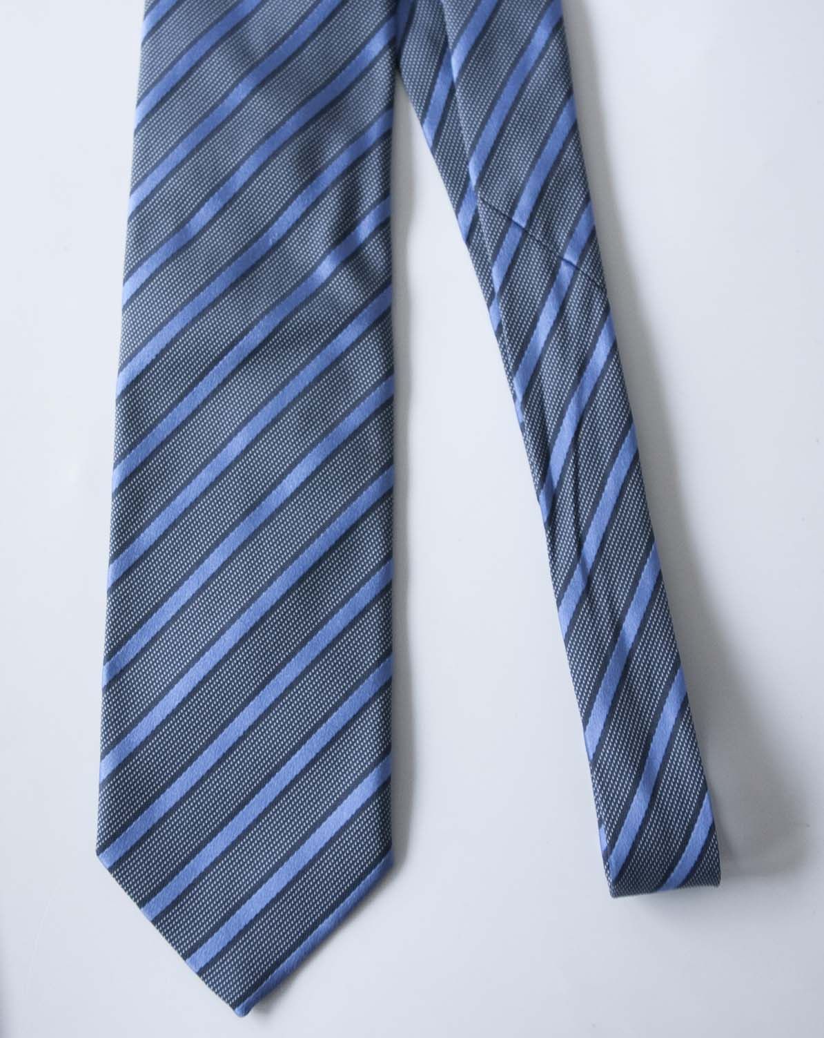 Altea Altea Milano Tie 100% Silk Made in Italy Blue / Gray Size ONE SIZE - 2 Thumbnail