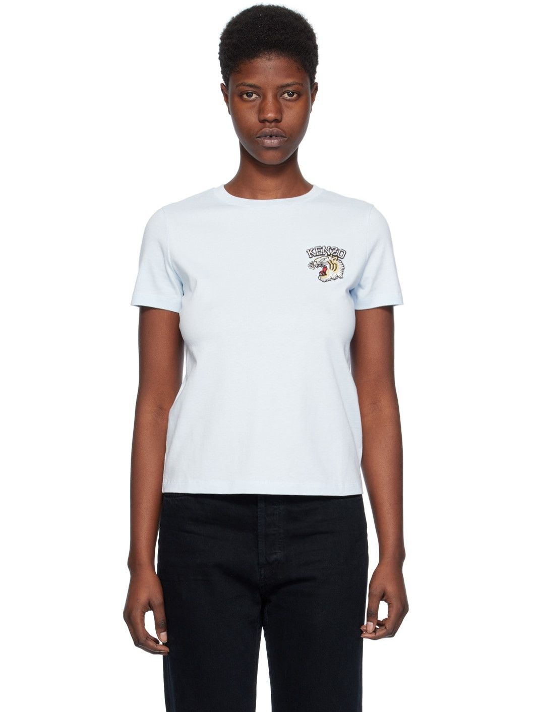 Kenzo o1y1025 Crewneck T-Shirt in Sky Blue Size XS / US 0-2 / IT 36-38 - 1 Thumbnail