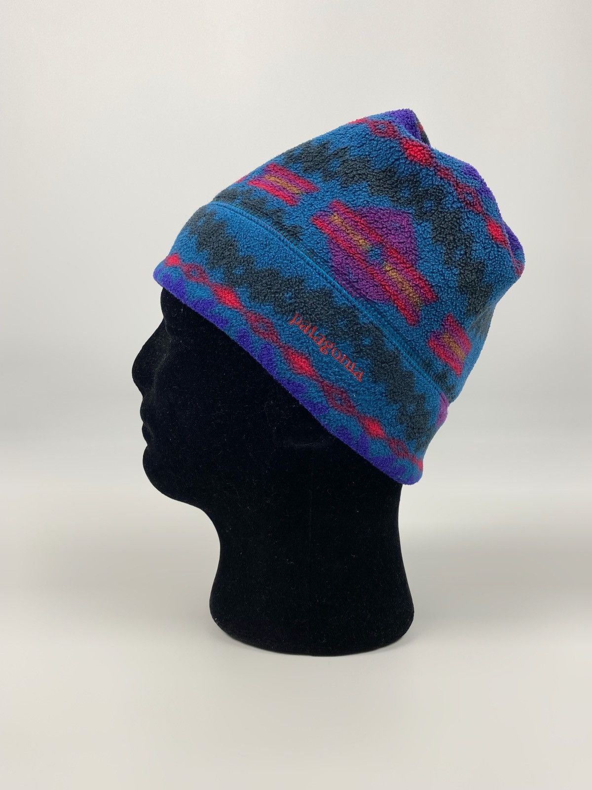 1990’s Vintage Patagonia Sacajawea Blue Fleece Beanie Hat