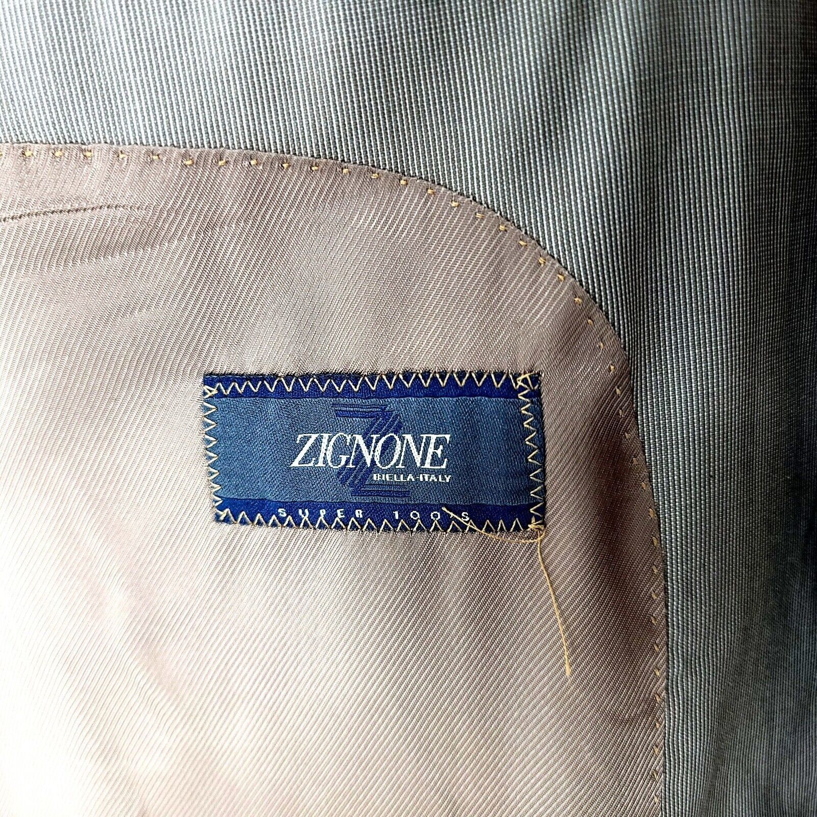 Pronto Uomo Pronto Uomo Signature Zigone Super 100s Wool 2 Button Blazer Size 44L - 9 Thumbnail