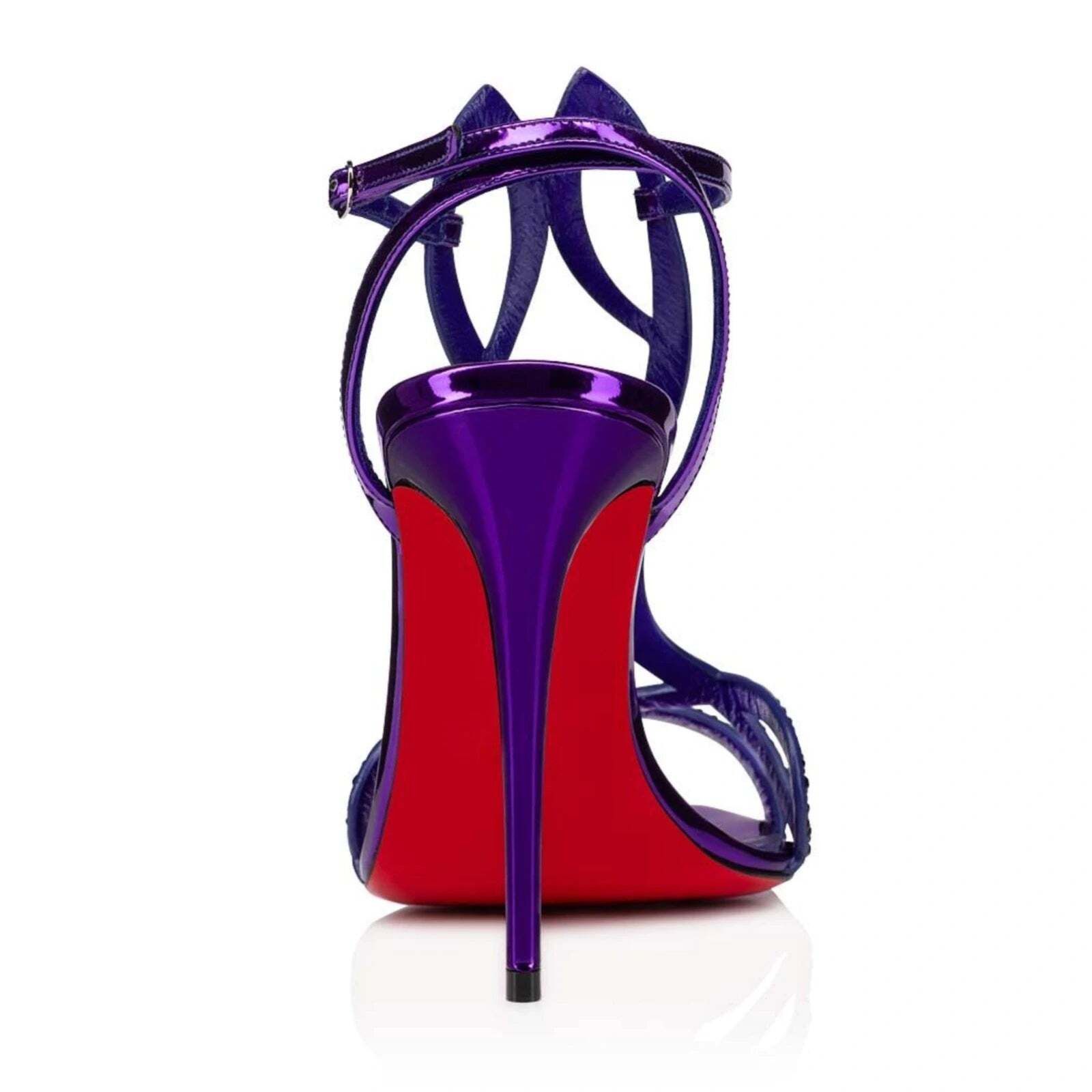 Christian Louboutin Double L Sandal Strass 100 Elektra Ankle Strap Heel 39.5 Size US 9.5 / IT 39.5 - 10 Thumbnail