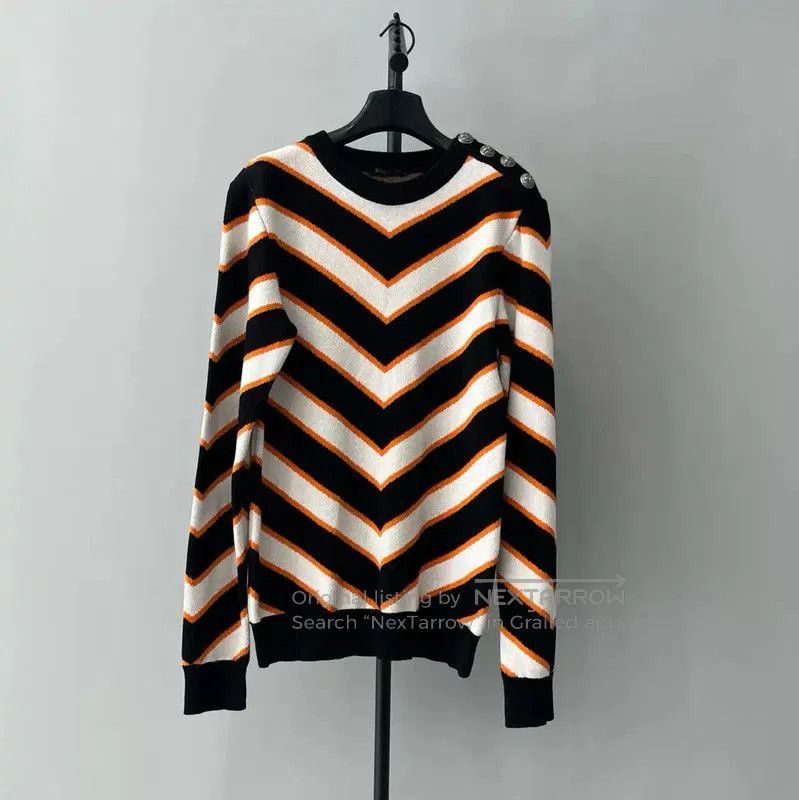 Balmain Balmain Multicolor Cotton Women's Sweater . Size S / US 4 / IT 40 - 1 Thumbnail