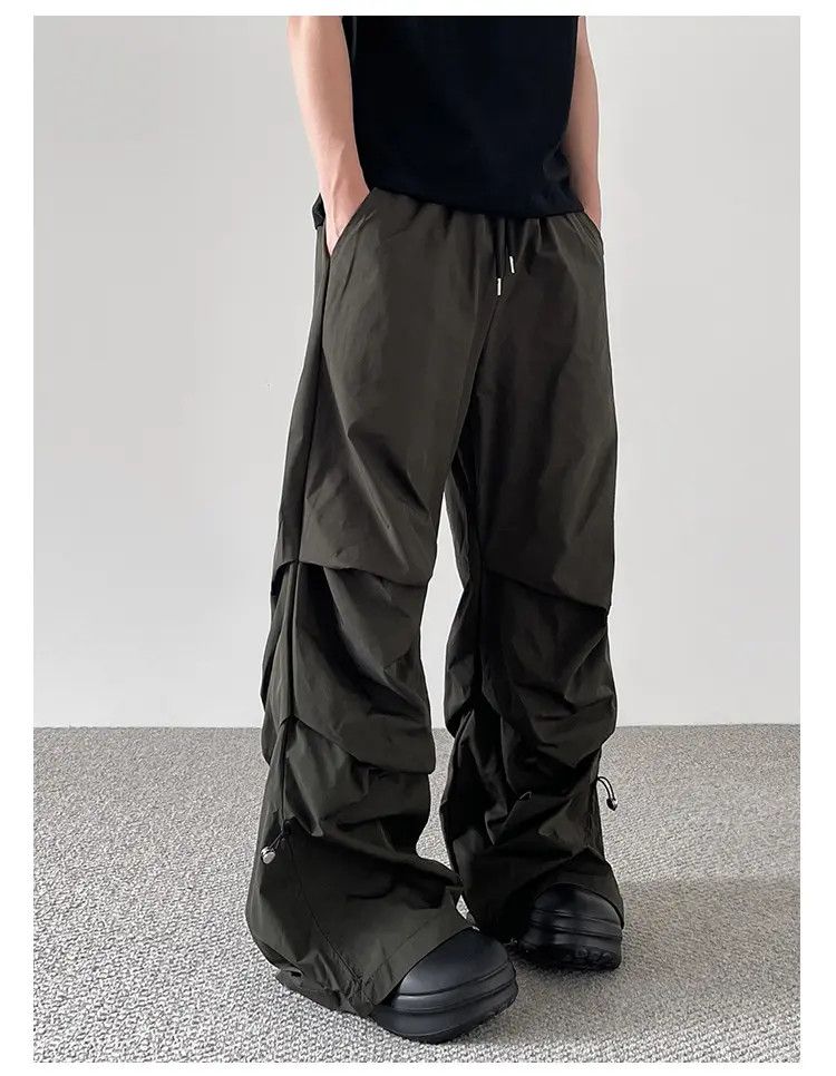 Japanese Brand × Jean Black Baggy Stacked Pants, Pleated Chunky Pants Size US 32 / EU 48 - 4 Thumbnail