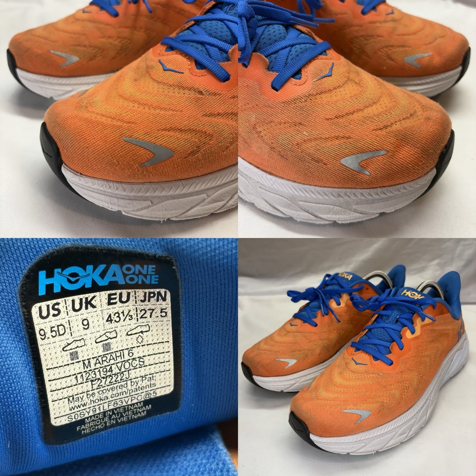 Vintage Hoka One One Arahi 6 Running Shoes Men's US 9.5 Orange Blue Walking Sneakers Size US 10 / EU 43 - 9 Thumbnail