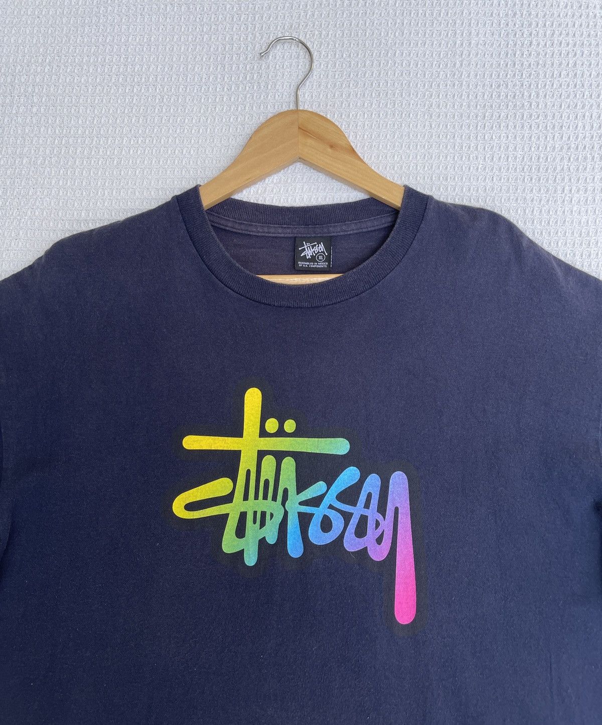 Stussy Rare🔥Vtg STUSSY Big Spellout Multicolour Logo Tee Size US XL / EU 56 / 4 - 8 Thumbnail