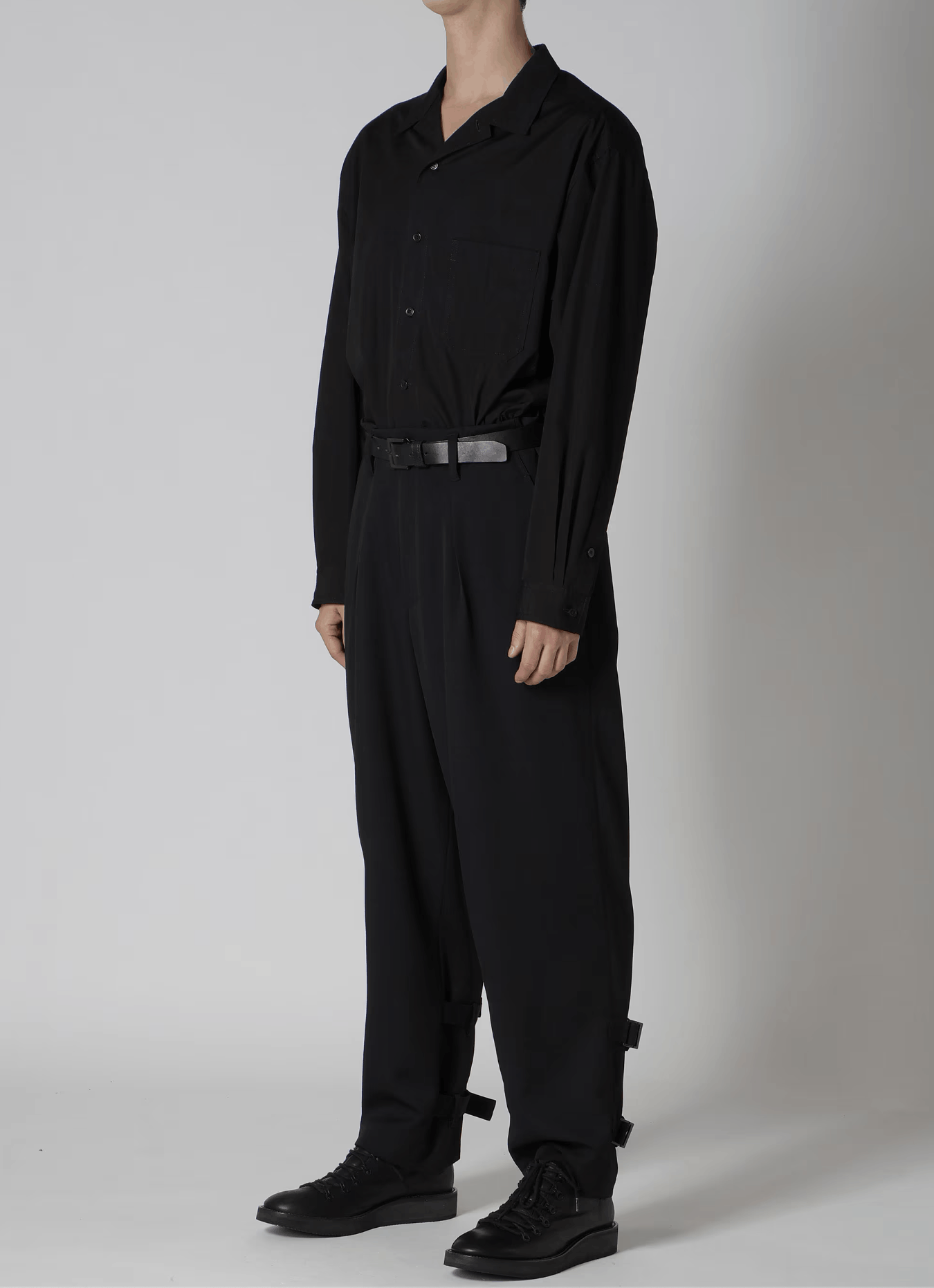 Yohji Yamamoto Yohji Yamamoto Pour Homme - W/Gabardine Hem Belt Pants Size US 30 / EU 46 - 10 Thumbnail