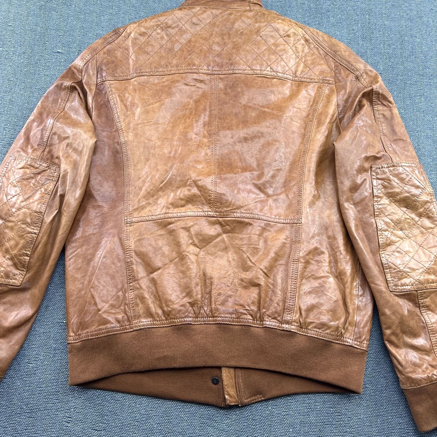 Hugo Boss Hugo Boss Brown Lamb Leather Jacket Mens Size 52 Bomber Jacket Brown Size US L / EU 52-54 / 3 - 2 Thumbnail