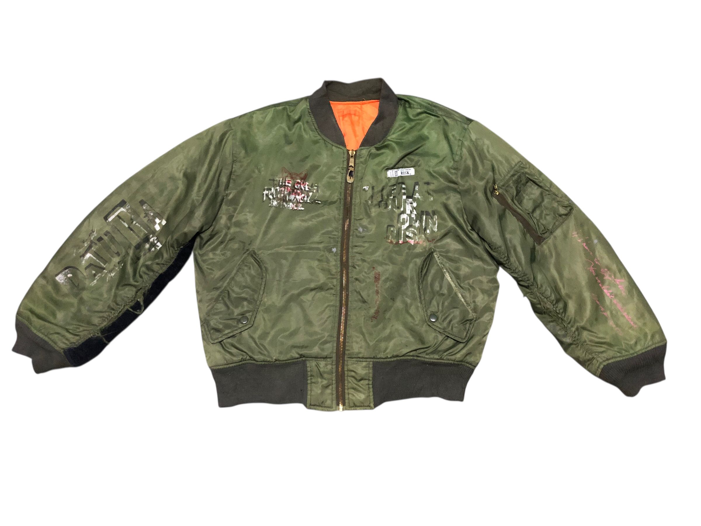 A.F.F.A. × Undercover 🔥RISK Custom MA-1 Flight Jacket AFFA Hiroshi Fujiwara Size US L / EU 52-54 / 3 - 1 Thumbnail