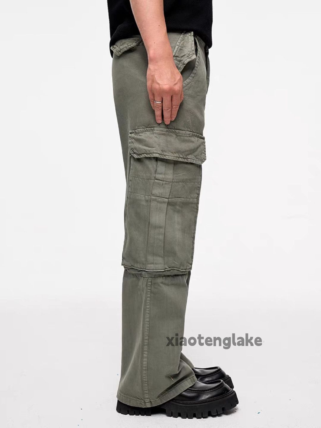 Designer × Japanese Brand × Vintage washed faded utility military outdoor baggy cargo pants Size US 32 / EU 48 - 6 Thumbnail
