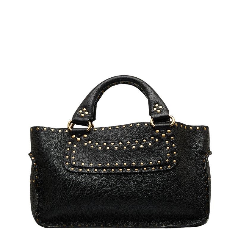 image of Celine Leather Boogie Handbag in Black, Women's