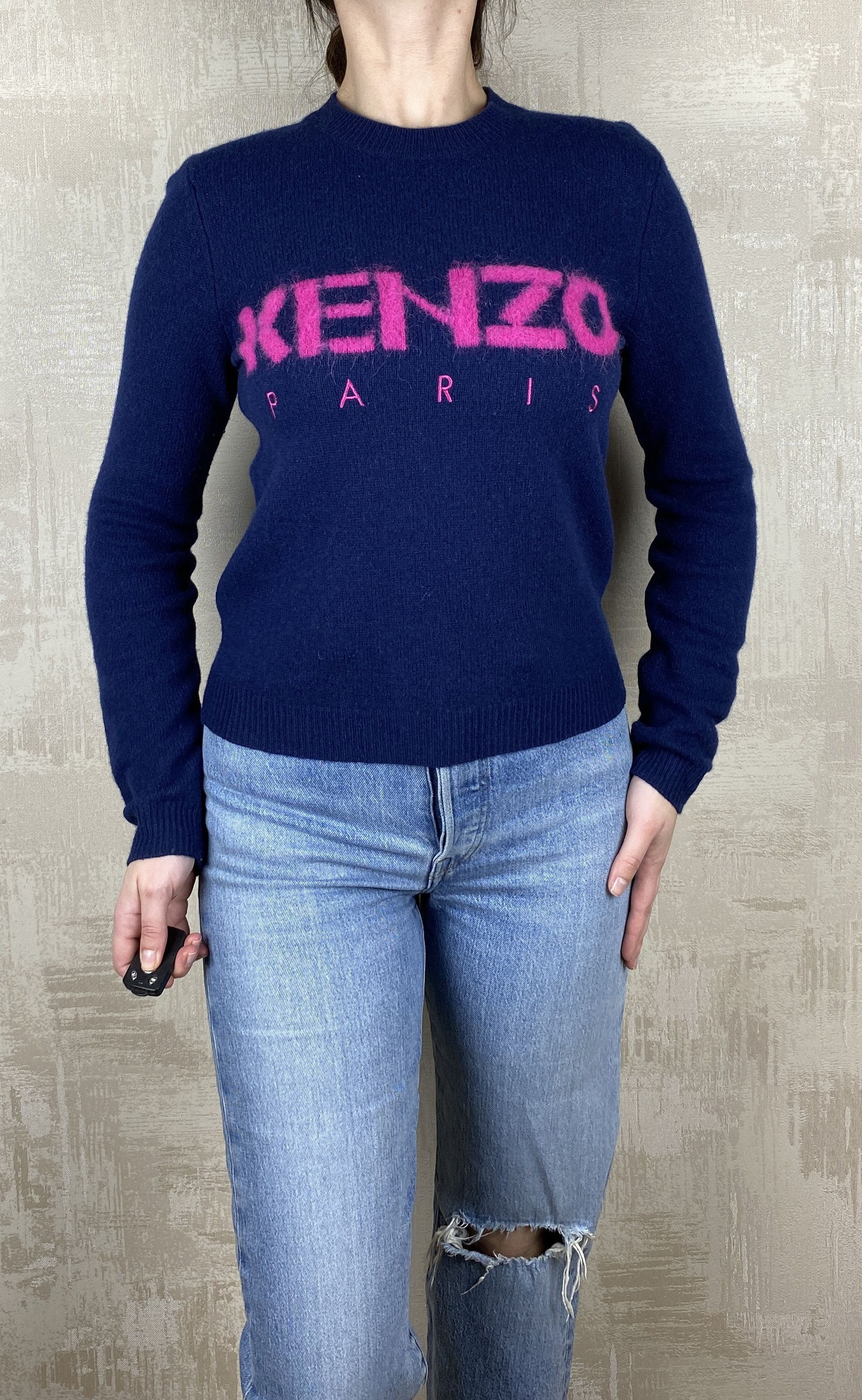 Kenzo Kenzo Paris Wool Knit Spell Out Logo Pullover Sweater Size M / US 6-8 / IT 42-44 - 1 Thumbnail