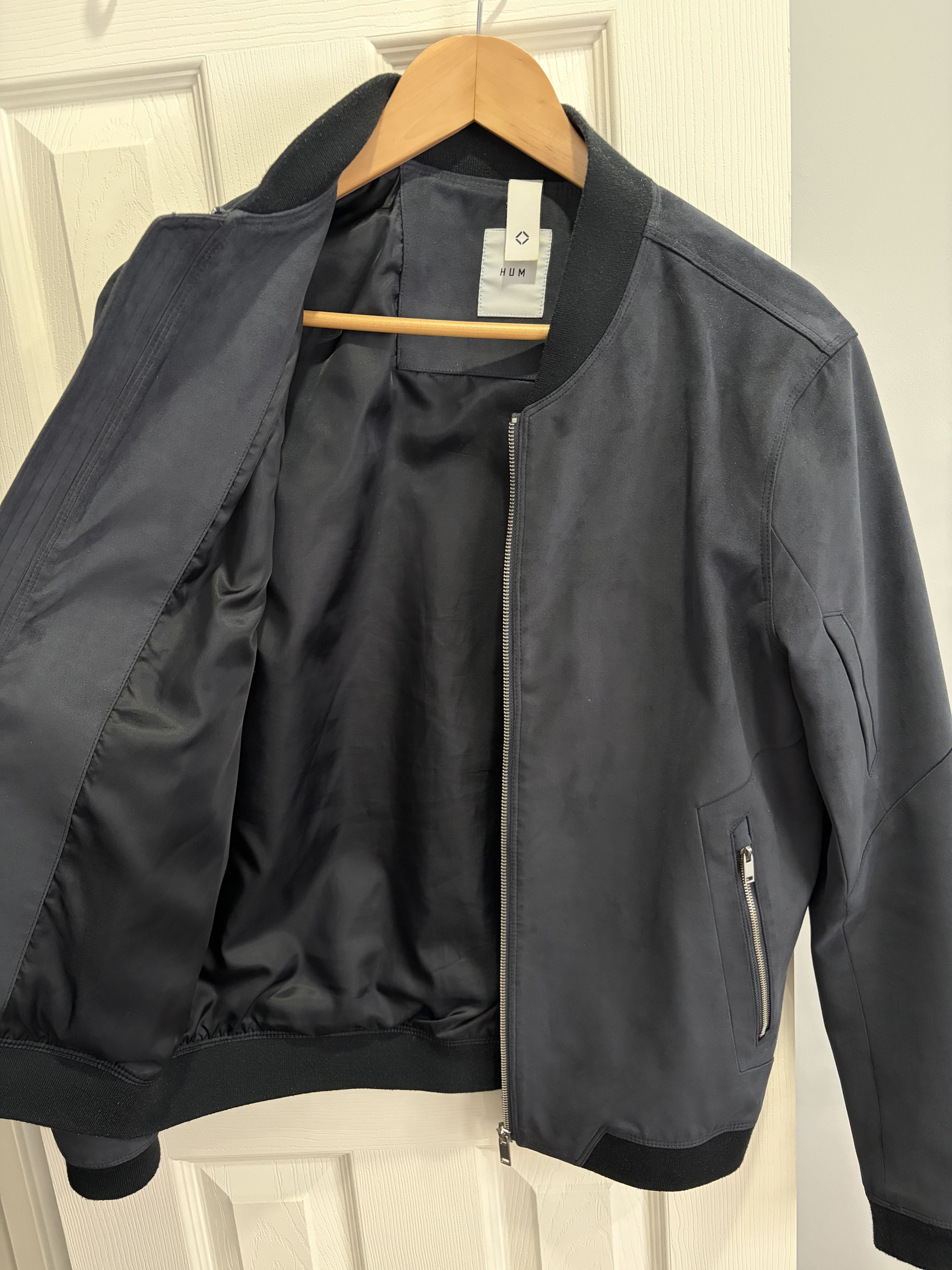 Other Faux Suede Bomber Jacket - Navy Size US M / EU 48-50 / 2 - 3 Thumbnail