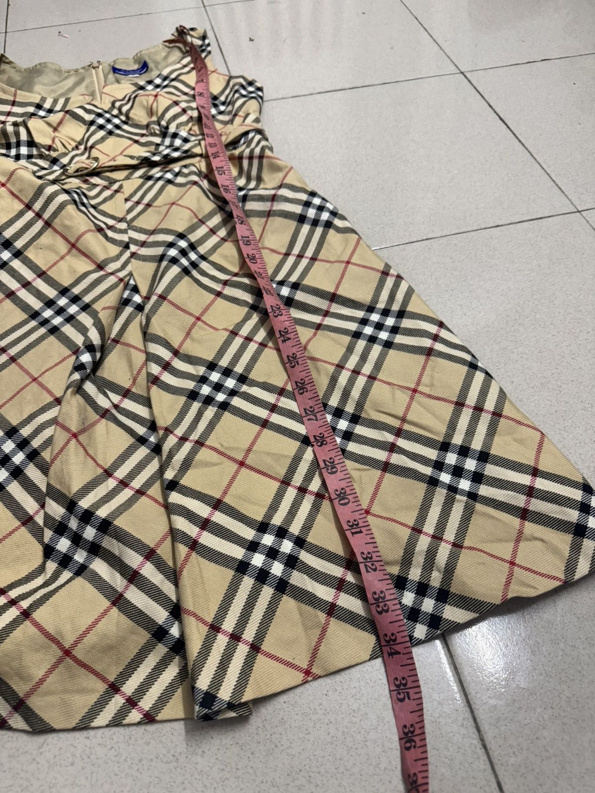 Burberry BURBERRY NOVA CHECK BELTED MIDI DRESS Size XS / US 0-2 / IT 36-38 - 4 Thumbnail