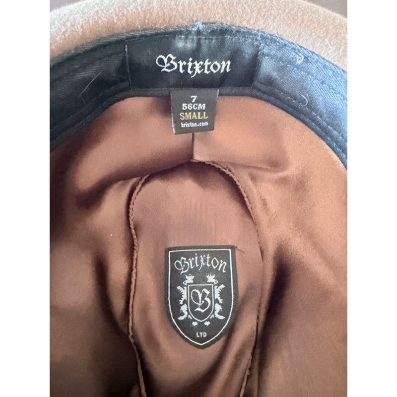 Brixton Brixton Wool Felt Fedora Hat Brown Feather Band Men’s Small Size 28 - 7 Thumbnail