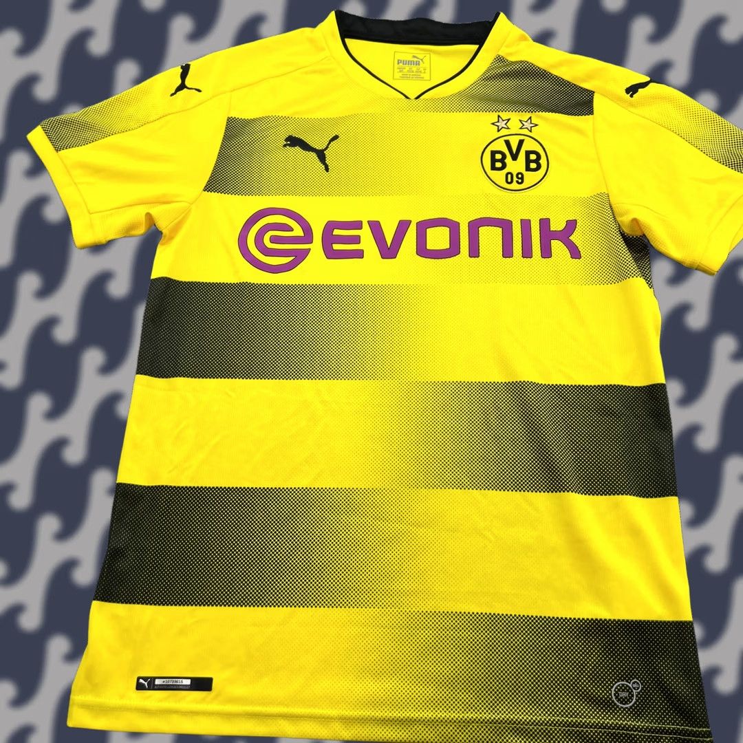 Puma PUMA Borussia Dortmund 2017 2018 Home Jersey T-Shirt Short Sleeve Round Neck XL Mens Multicolor Quick Dry BVB Athletic Football Shirt Size US XL / EU 56 / 4 - 1 Thumbnail