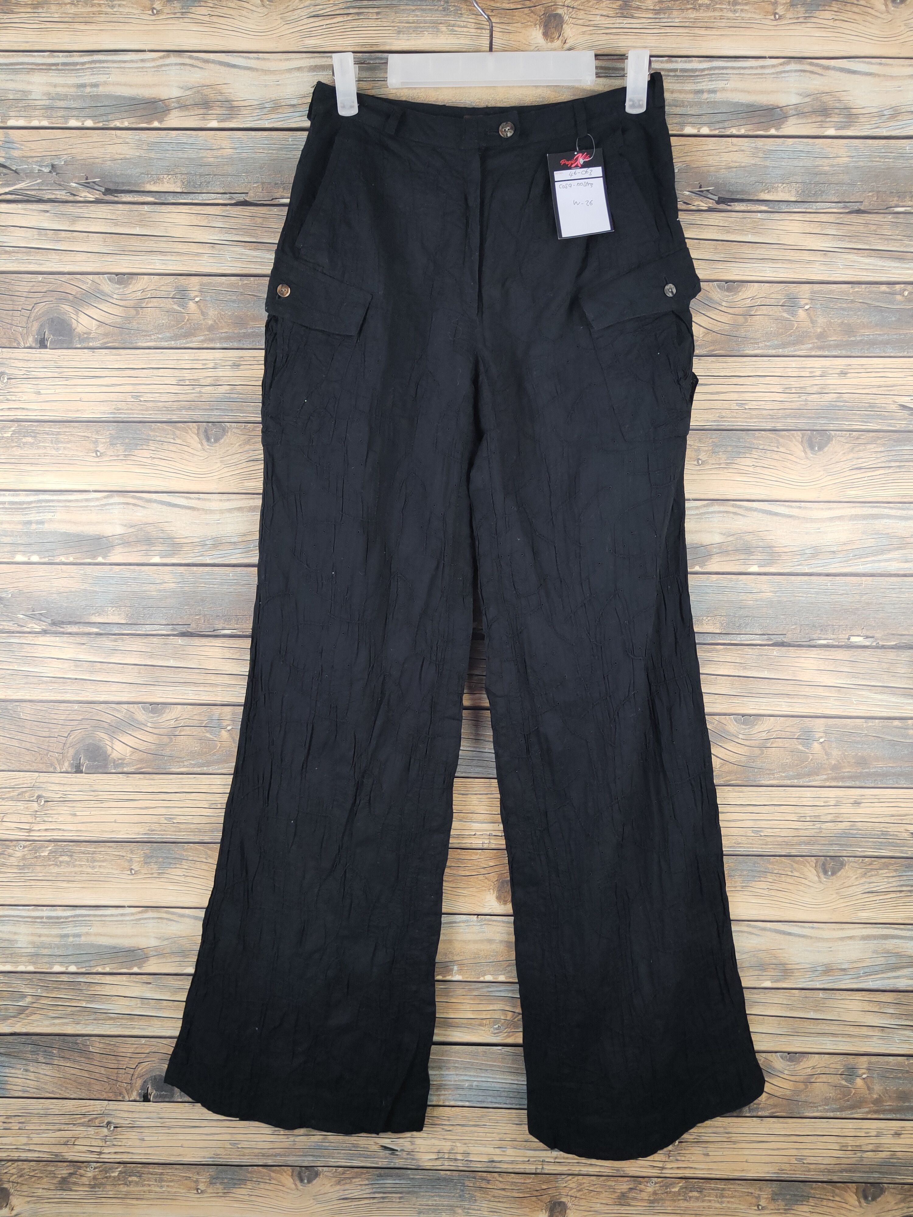 Japanese Brand DL Cosa-Nostra Black Multipocket Cargo Pants #46-063 Size 26" / US 2 / IT 38 - 1 Thumbnail