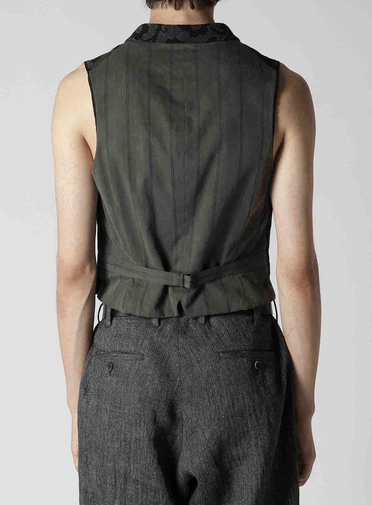 Yohji Yamamoto Yohji Yamamoto Pour Homme INDIAN LEFT DECORATIVE CLOTH VEST Size US M / EU 48-50 / 2 - 3 Thumbnail