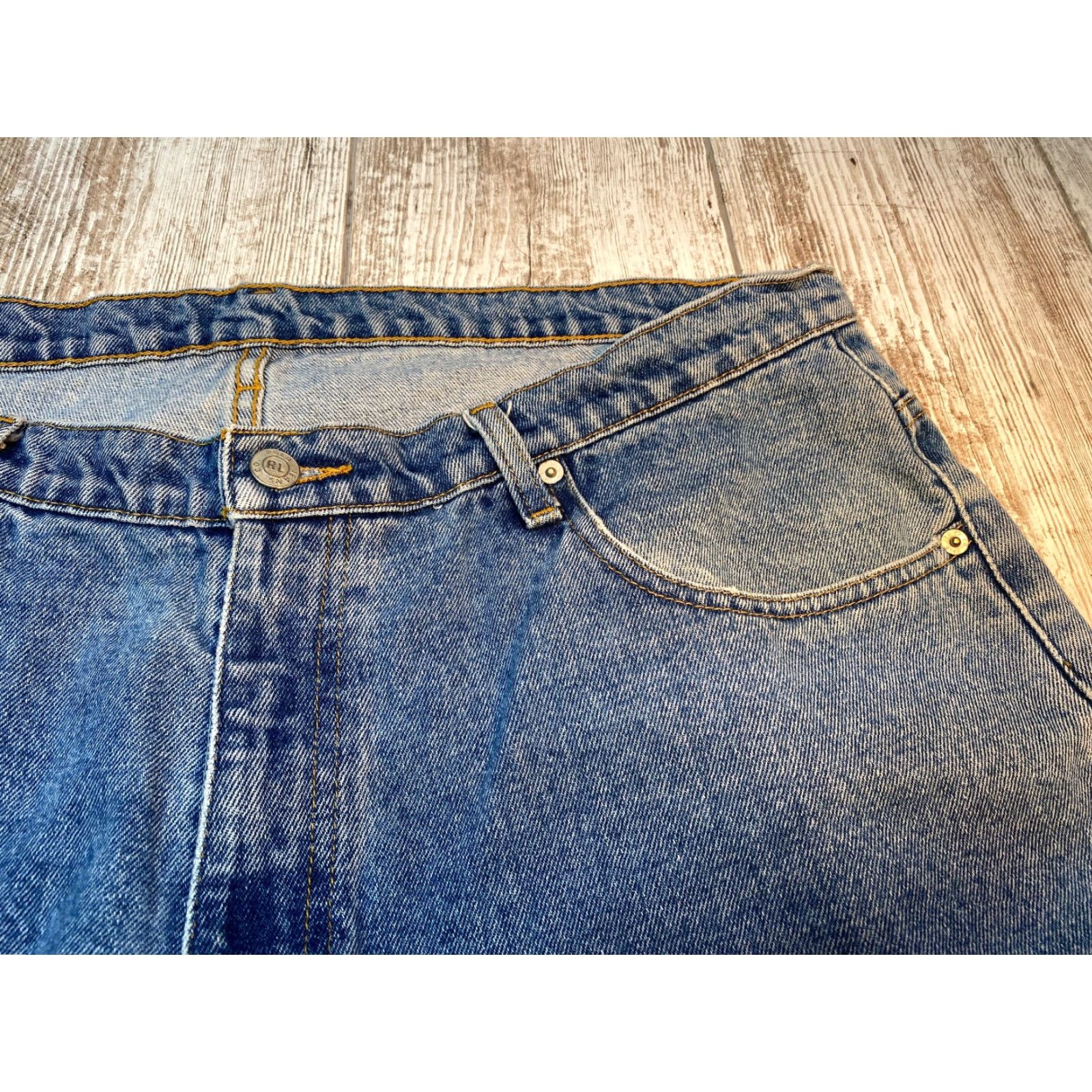 Polo Ralph Lauren VINTAGE Polo Jeans Co Ralph Lauren Jeans Men's 38X34 Baggy Loose Full Leg Blue Size US M / EU 48-50 / 2 - 7 Thumbnail