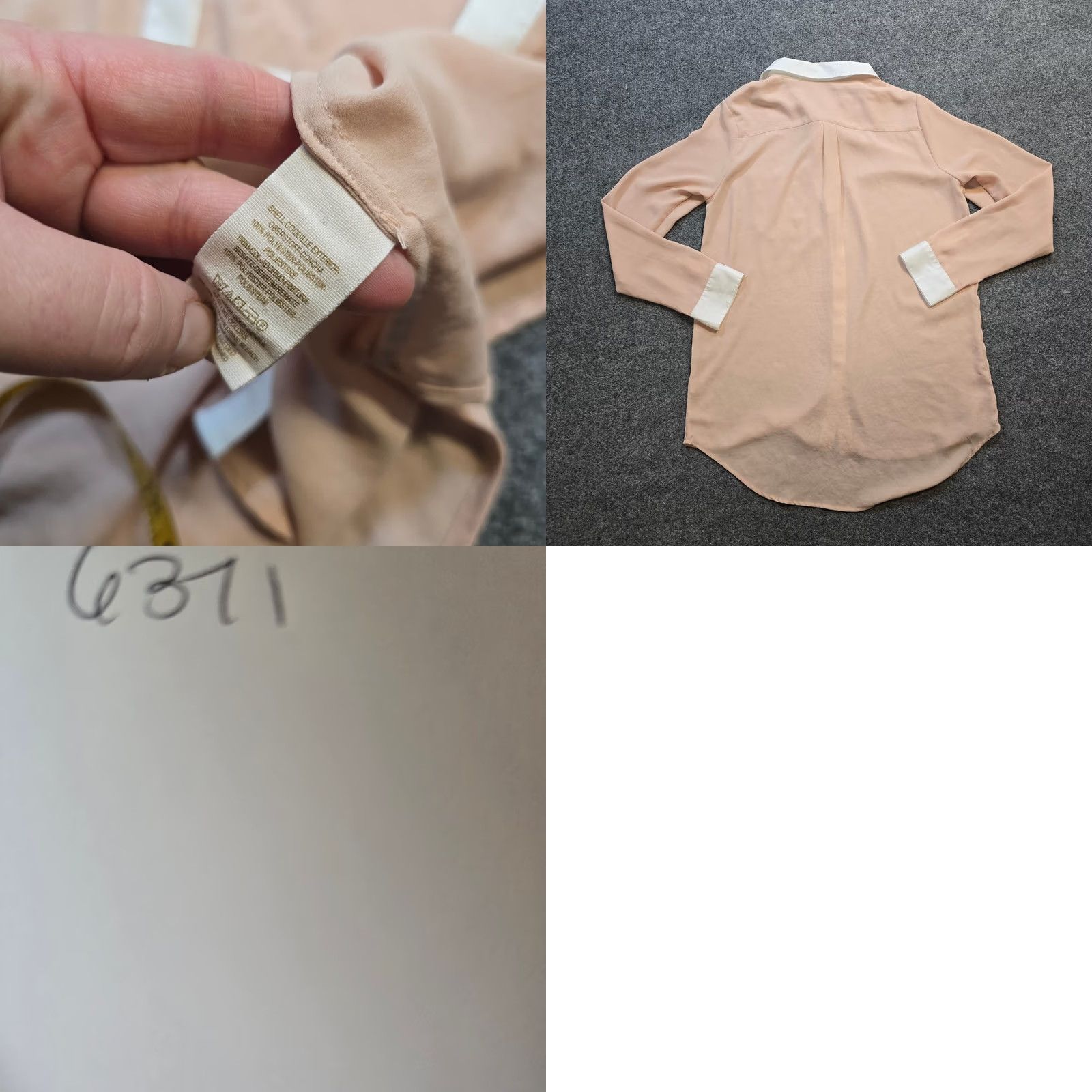 Free People Free People Top Womens Size Small Beige Two Tone Button Sheer Oversized Casual Shirt Size S / US 4 / IT 40 - 8 Thumbnail