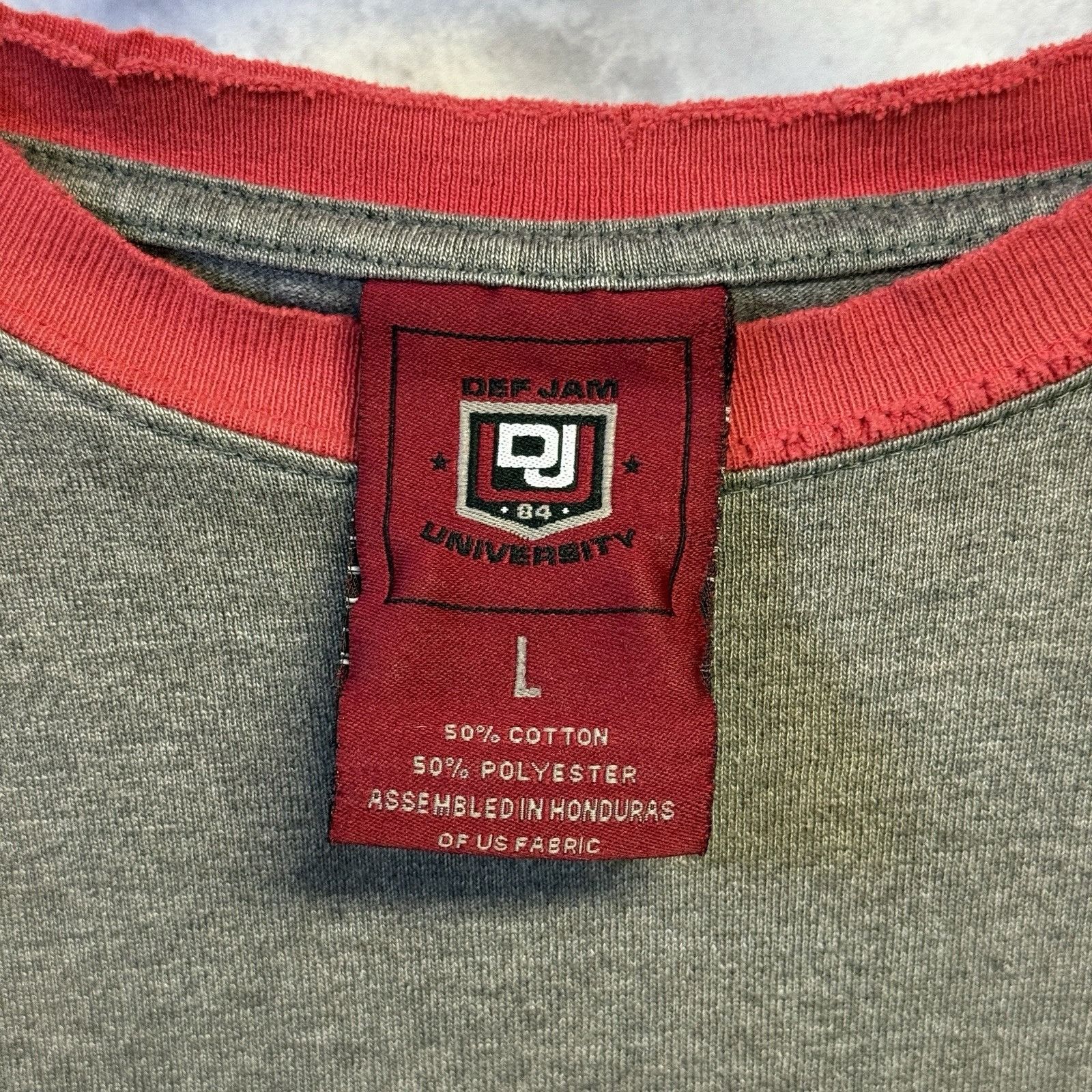 Vintage Vintage Def Jam University T Shirt Mens Large Gray Y2k Hip H Size US L / EU 52-54 / 3 - 4 Thumbnail