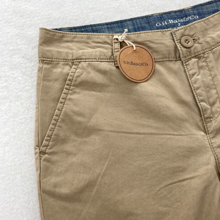 Vintage G.H. Bass & Co Pants Women's 2 Brown Slim Fit Straight Leg Chino Pant Low Rise Size 26" / US 2 / IT 38 - 3 Thumbnail