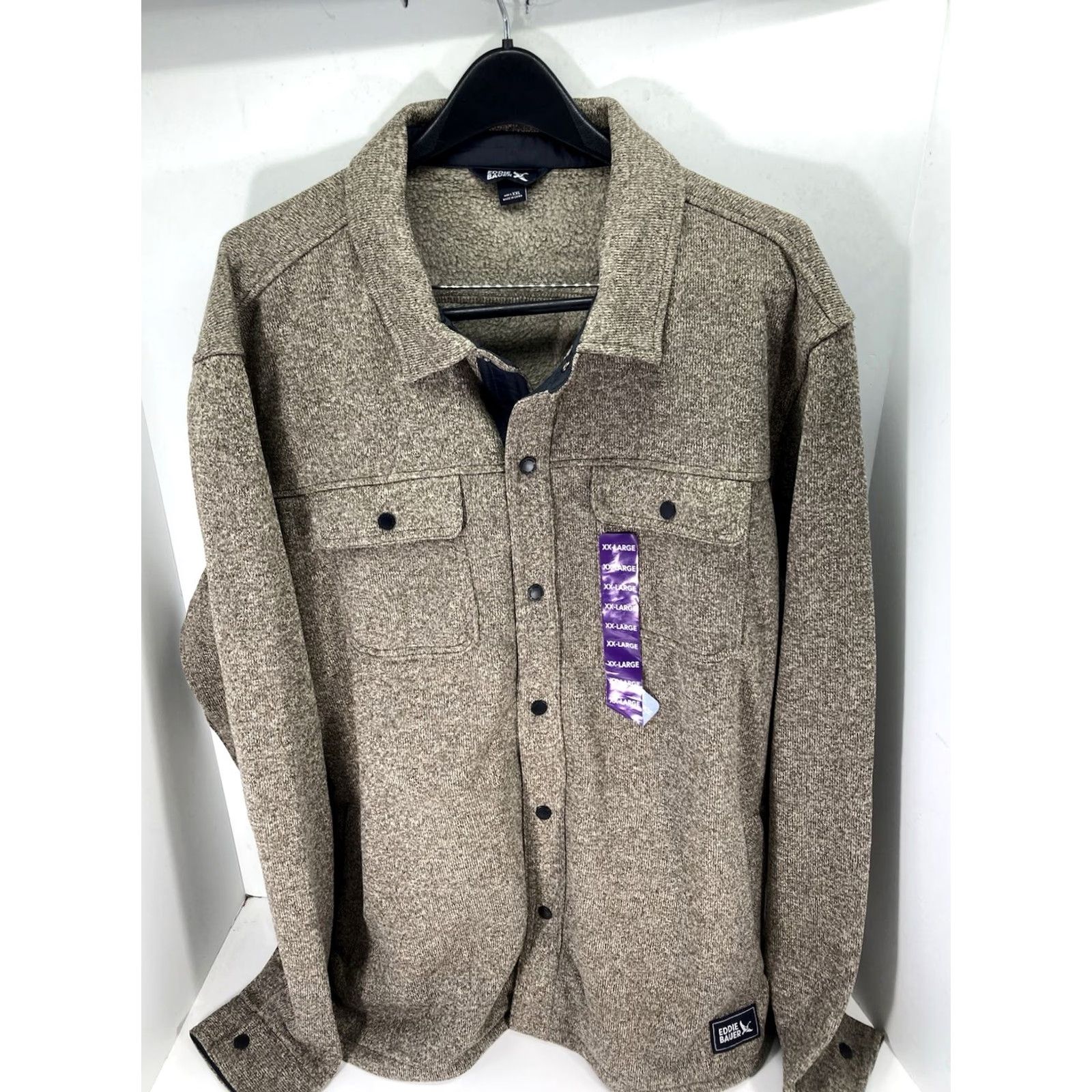 Eddie Bauer VINTAGE Eddie Bauer Fleece Shirt Jacket Men 2XL Brown Snap Long Sleeve NWT Shacket Shirt Jacket Mens Brown 2XL Size US XXL / EU 58 / 5 - 2 Thumbnail
