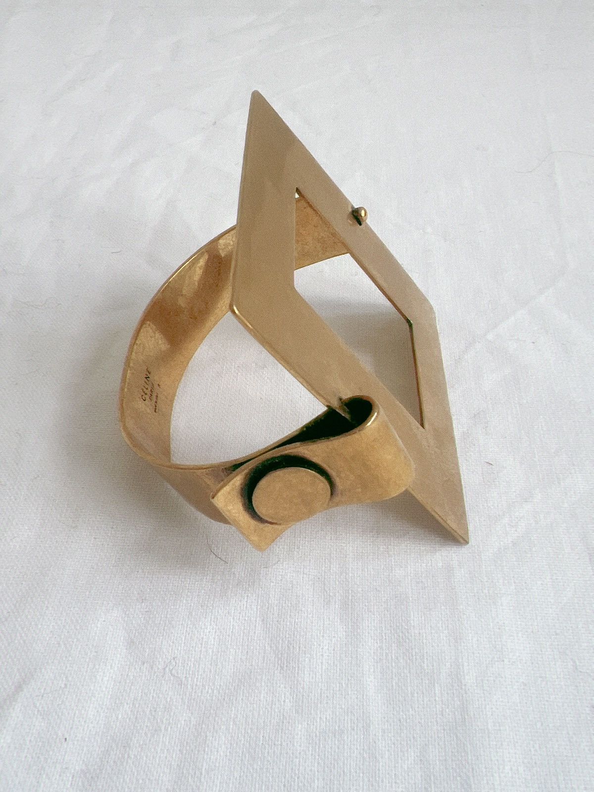 Celine Old Celine by Phoebe Philo Square Cuff Bracelet Bangle Size ONE SIZE - 3 Thumbnail