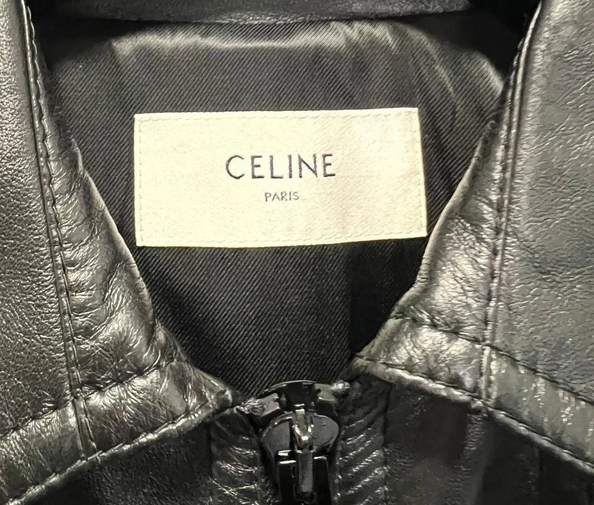 Celine Celine Hedi Leather Jacket S52 Size US L / EU 52-54 / 3 - 4 Thumbnail