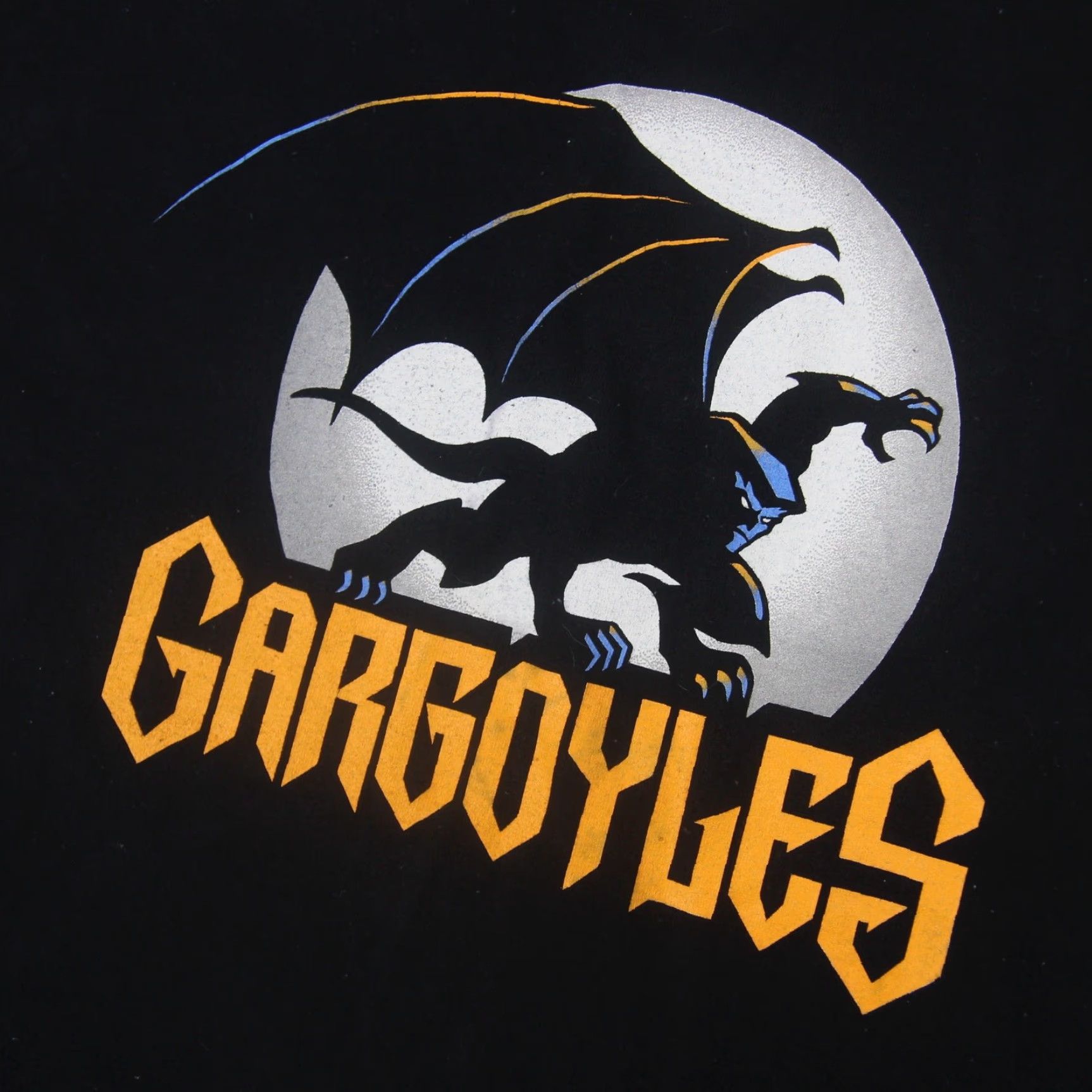 Vintage VINTAGE Gargoyles Cartoon "The Night Will Never Be The Same" XL Graphic T Shirt Mens XL Black Graphic Shirt Size US XL / EU 56 / 4 - 3 Thumbnail