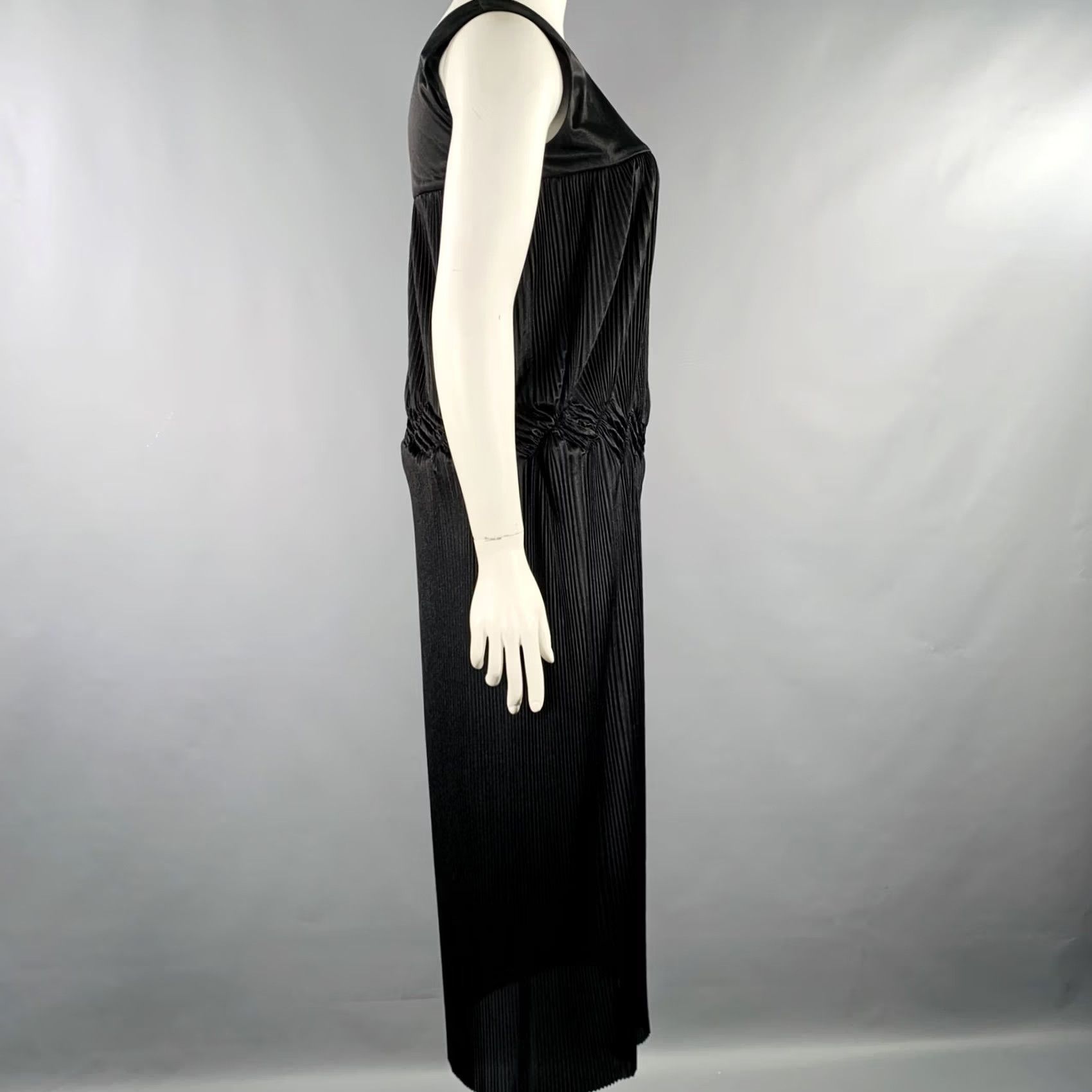 Comme des Garcons Girl VINTAGE COMME des GARCONS Dress Black Polyester Pleated Sleeveless L Midi Women Size L / US 10 / IT 46 - 3 Thumbnail