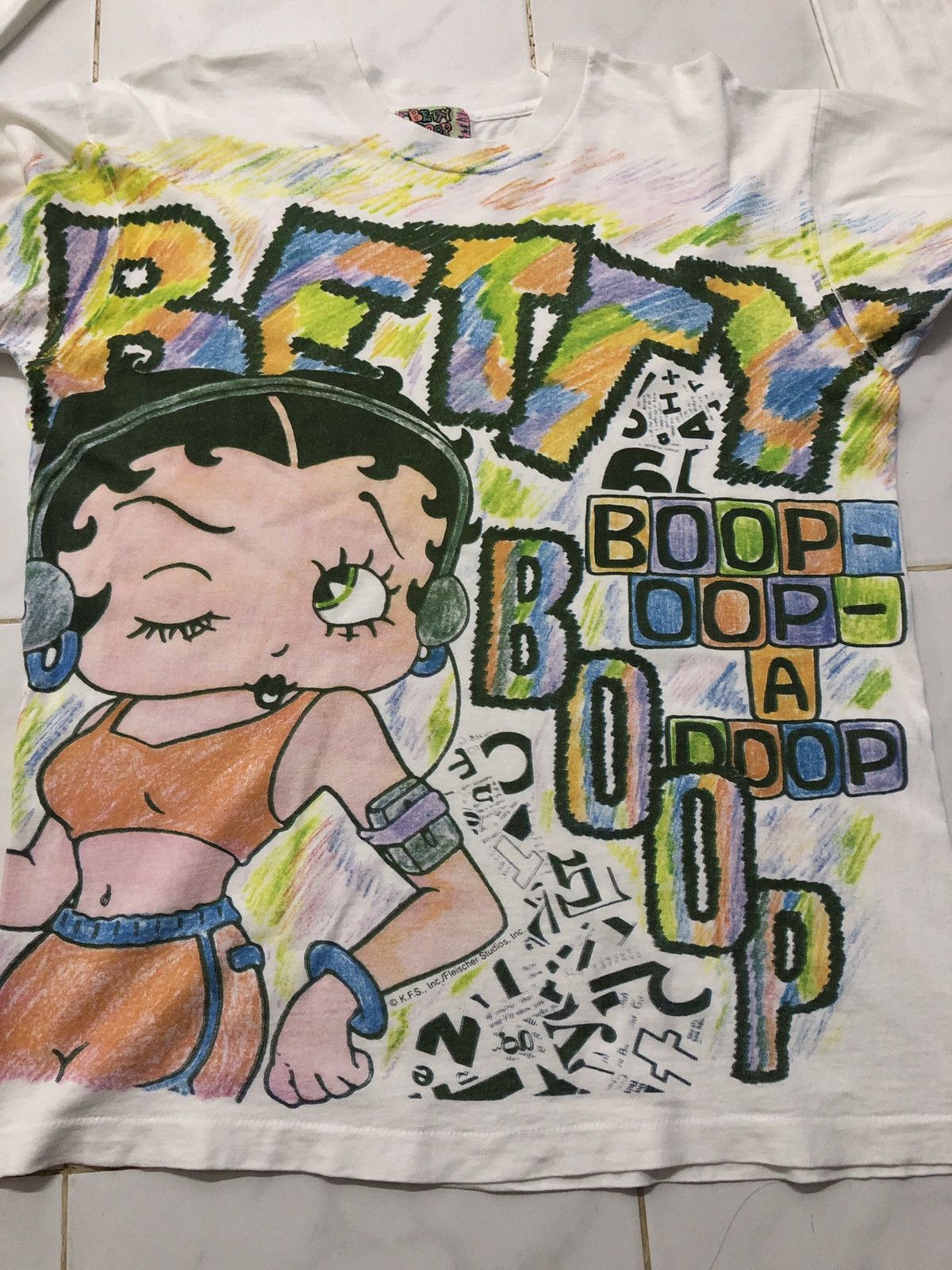 Vintage Vintage 90s BETTY BOOP All Over Print Shirt Size US L / EU 52-54 / 3 - 2 Thumbnail