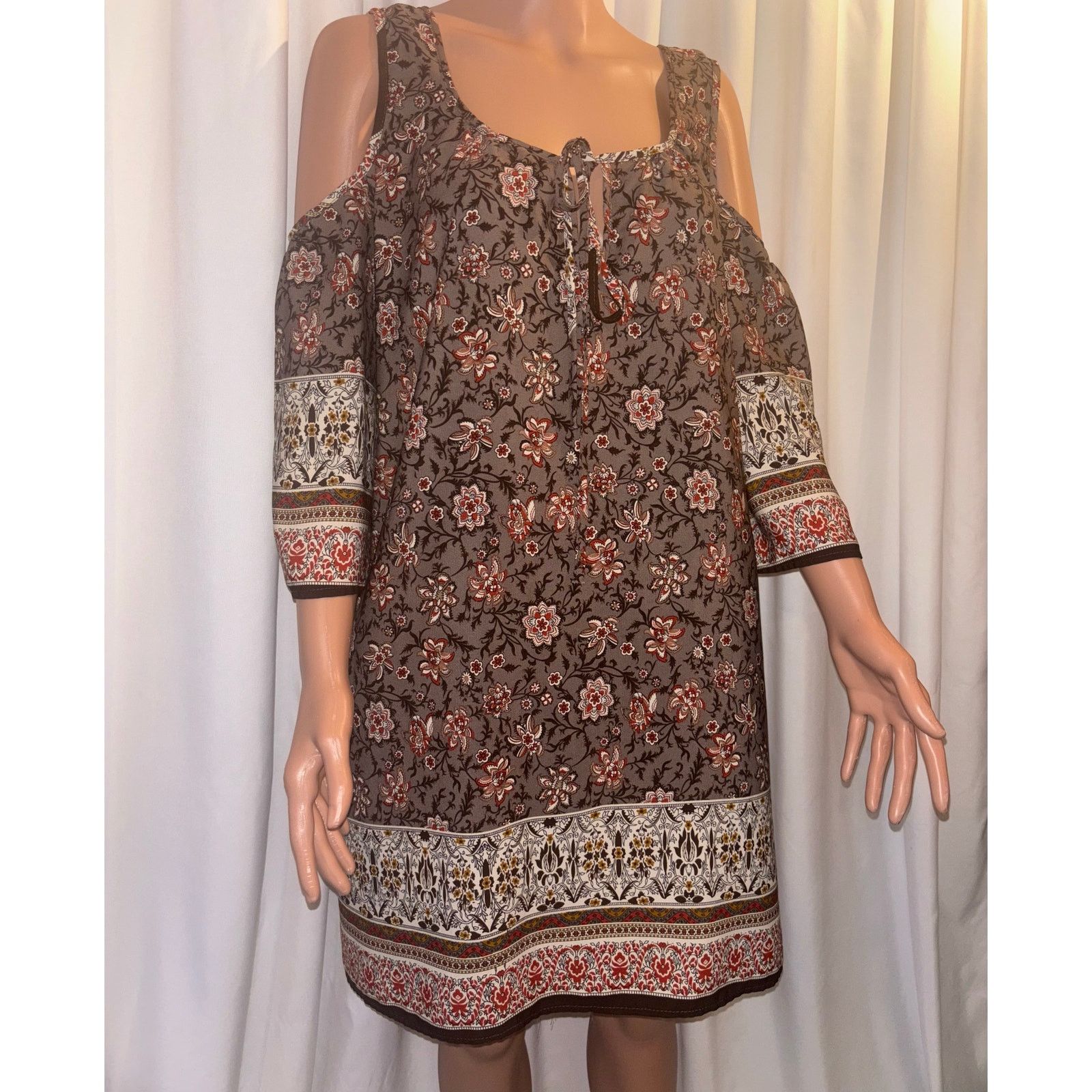 The Unbranded Brand West K XL - Floral Cold-Shoulder Blouse Size XL / US 12-14 / IT 48-50 - 1 Thumbnail