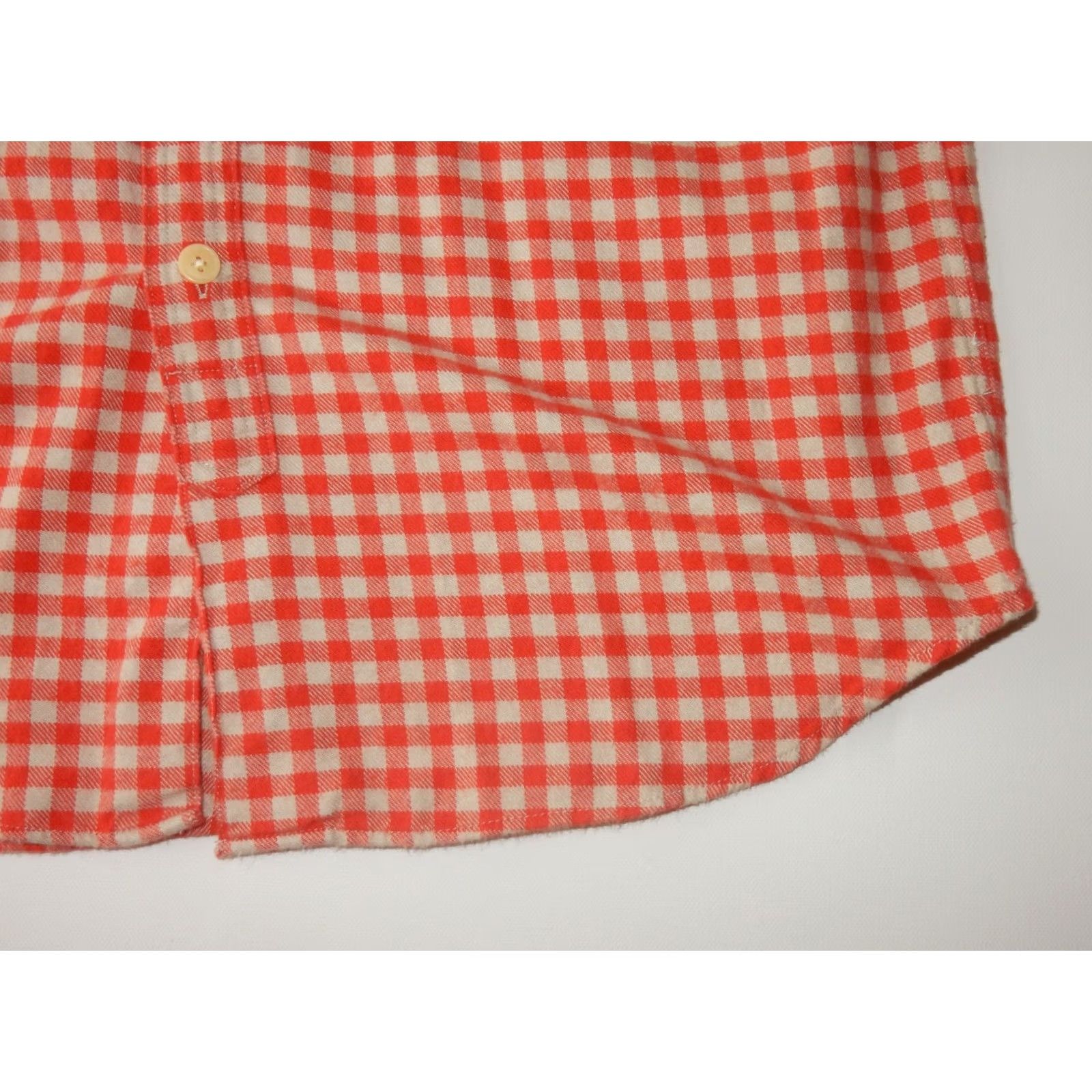 J.Crew J.CREW Men's Flannel Shirt Size M Tailored Fit Plaid Button-Up Long Sleeve Orange X Regular Dated 90s/00s (if applicable) Mens Size US M / EU 48-50 / 2 - 2 Thumbnail