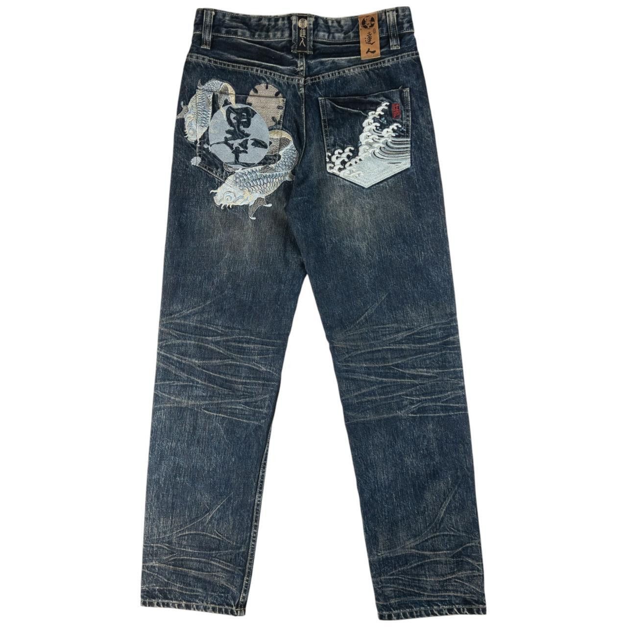 Other Big Train Embroidered Koi Fish Japanese Denim Jeans Size W30 Size US 30 / EU 46 - 2 Thumbnail