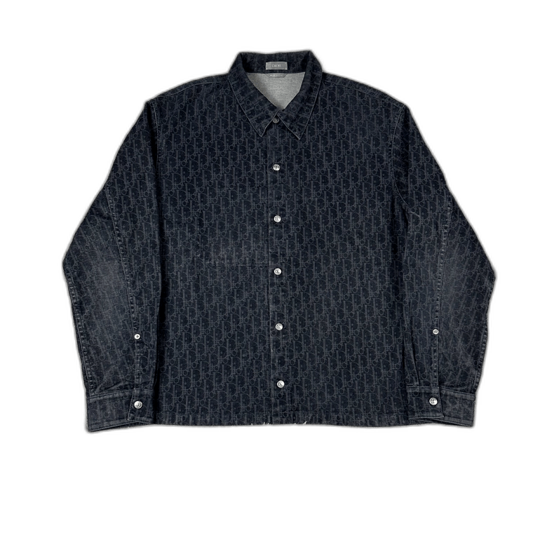 Dior Dior Blue Cotton Blend Twill Shirt Size US M / EU 48-50 / 2 - 1 Thumbnail