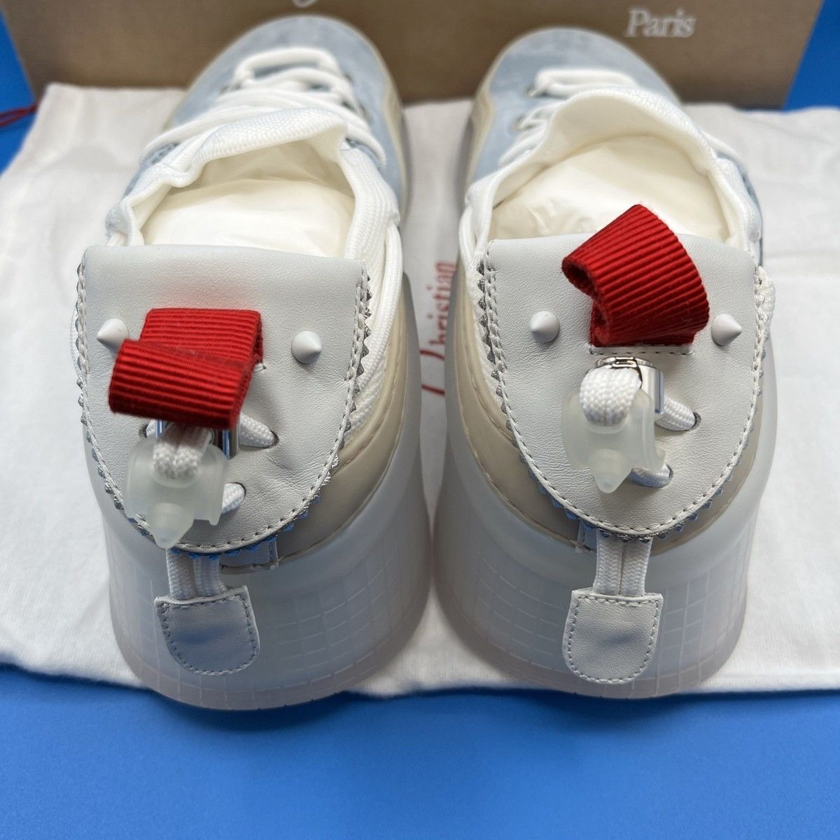 Christian Louboutin Christian Louboutin Arpoador Flat Zinc Bianco Mens Size 9 Size US 9 / EU 42 - 4 Thumbnail