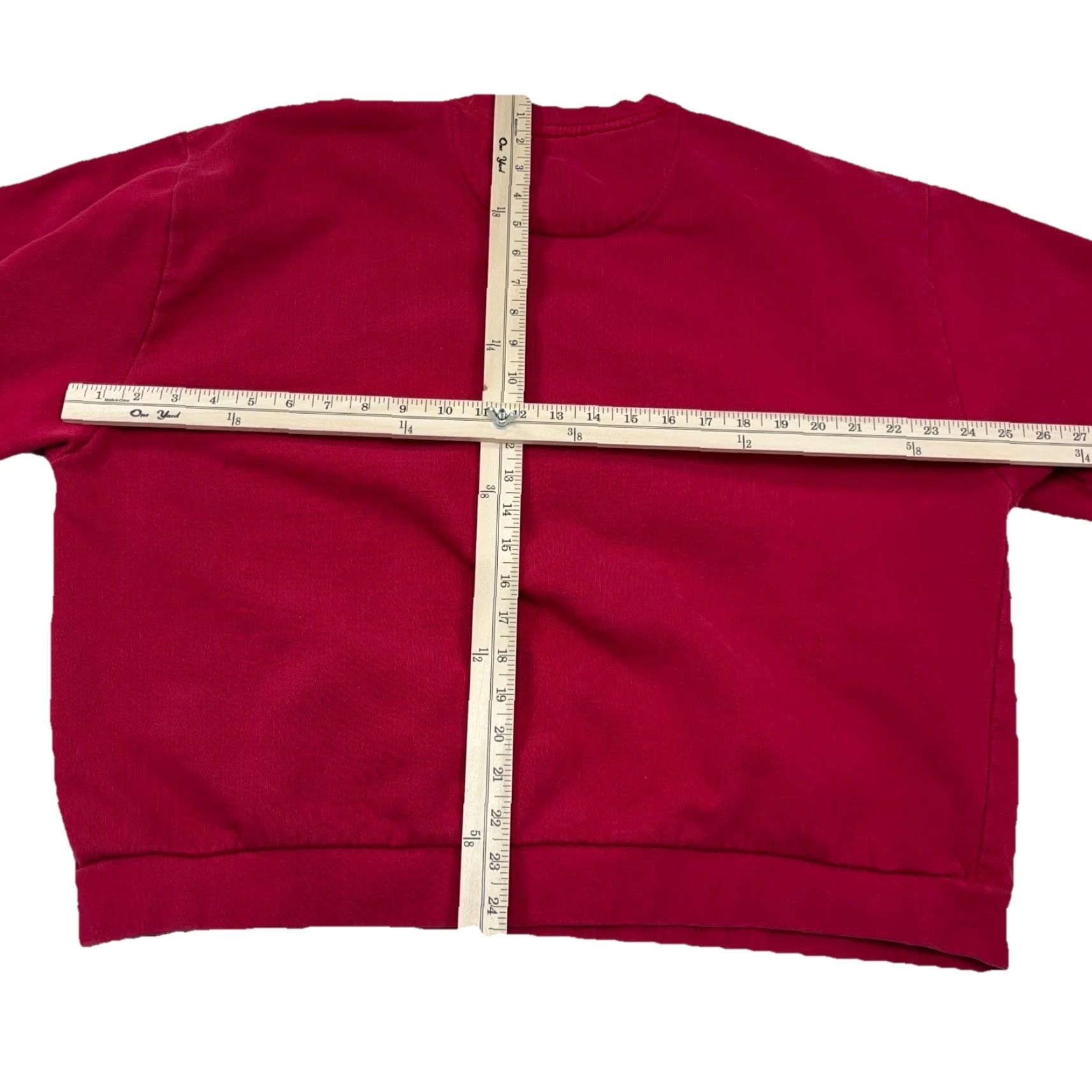 Chaps VINTAGE Chaps Sweatshirt Men XL Red USA Flag Spell Out Shirt Pullover Crew Neck Buttoned Heavyweight Classic USA Mens XL Red Size US XL / EU 56 / 4 - 7 Thumbnail