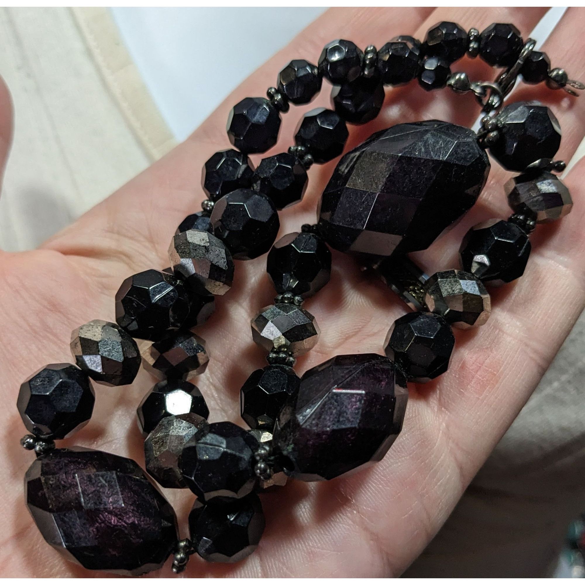 Other Chunky Gothic Black Beaded Necklace With Metallic Accents Size ONE SIZE - 6 Thumbnail