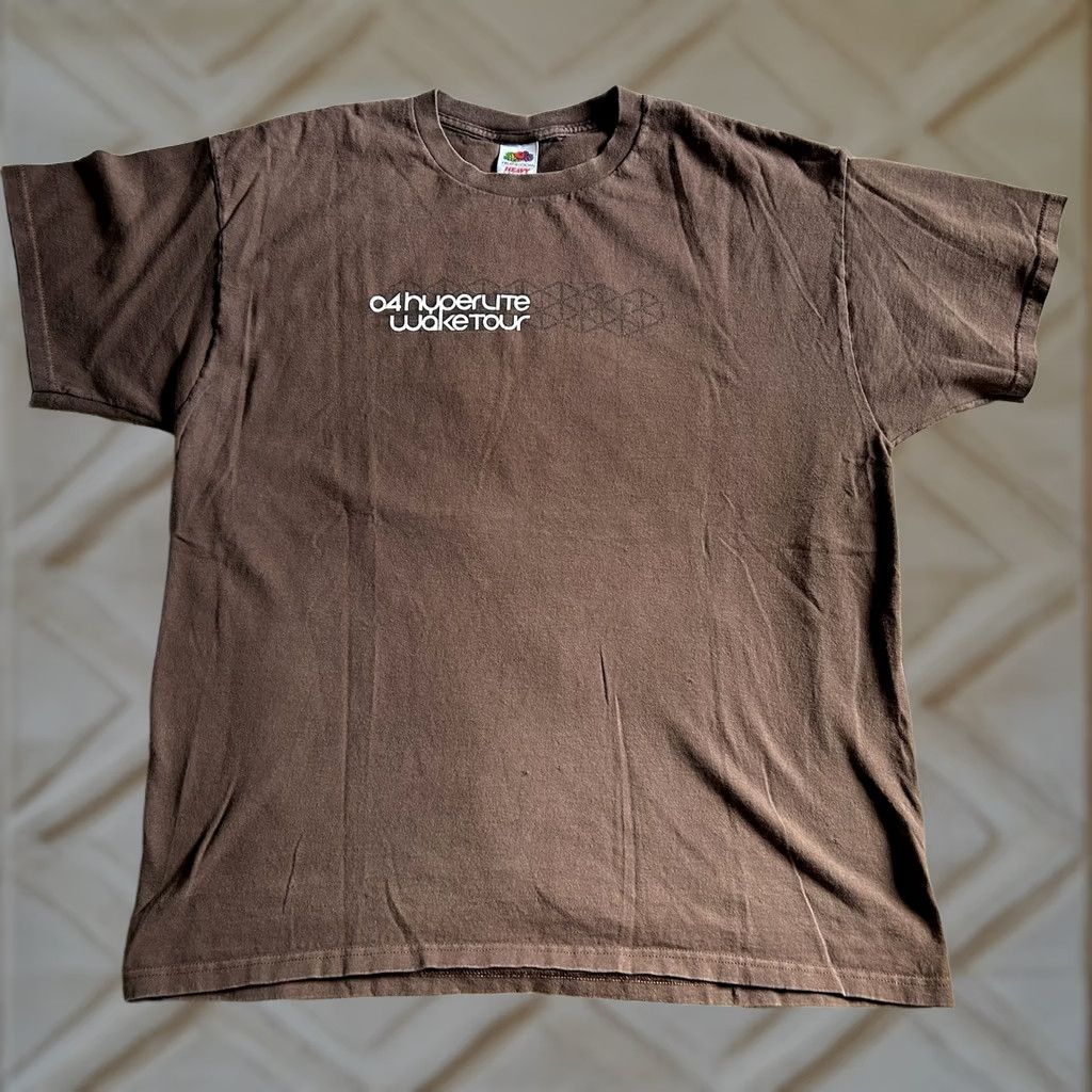 Doublet VINTAGE Hyperlite Wake Tour Men T-Shirt XL Brown Double-Sided Size US XL / EU 56 / 4 - 1 Thumbnail