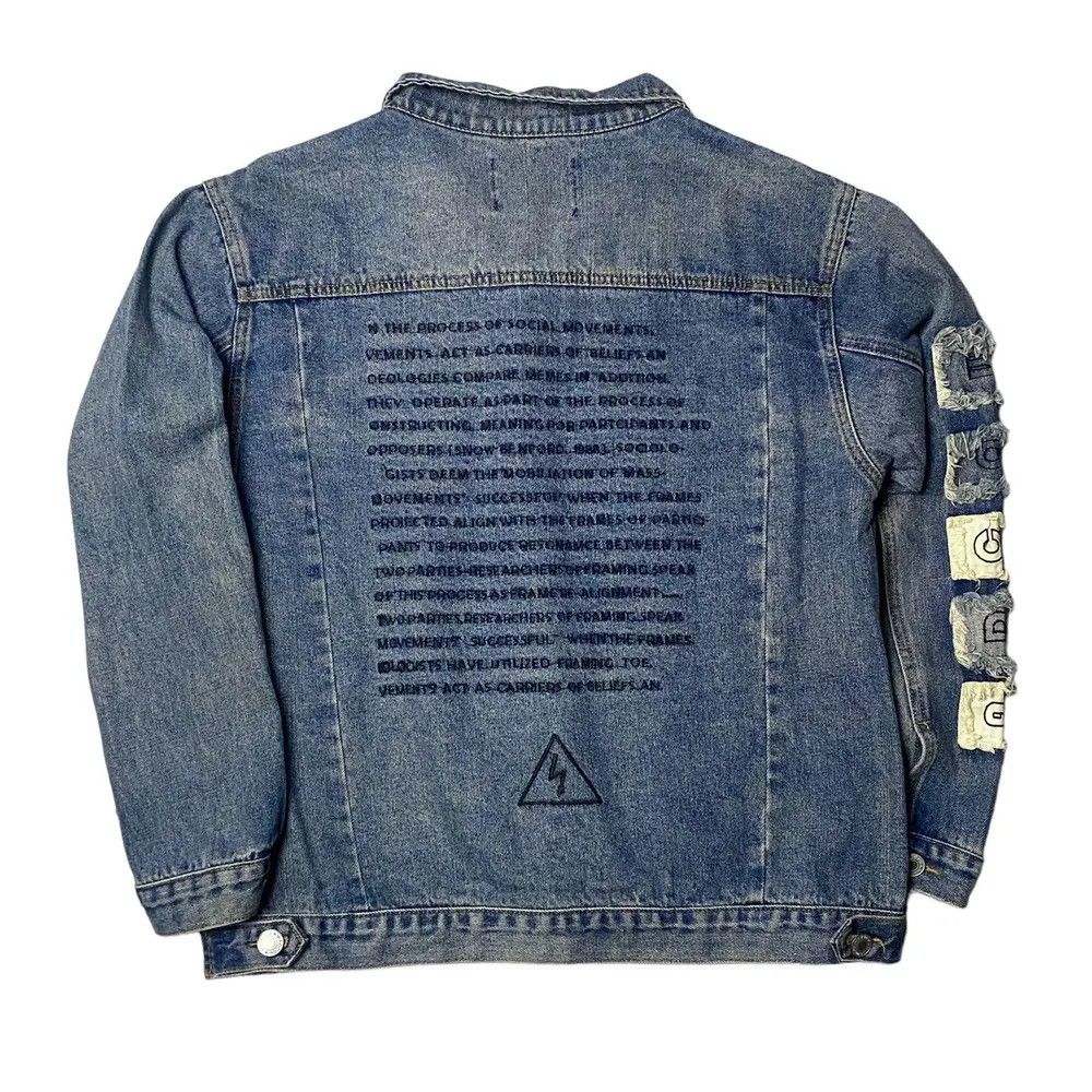 Other Madcow Distressed Poem Patch Jeans Jacket Size US M / EU 48-50 / 2 - 7 Thumbnail