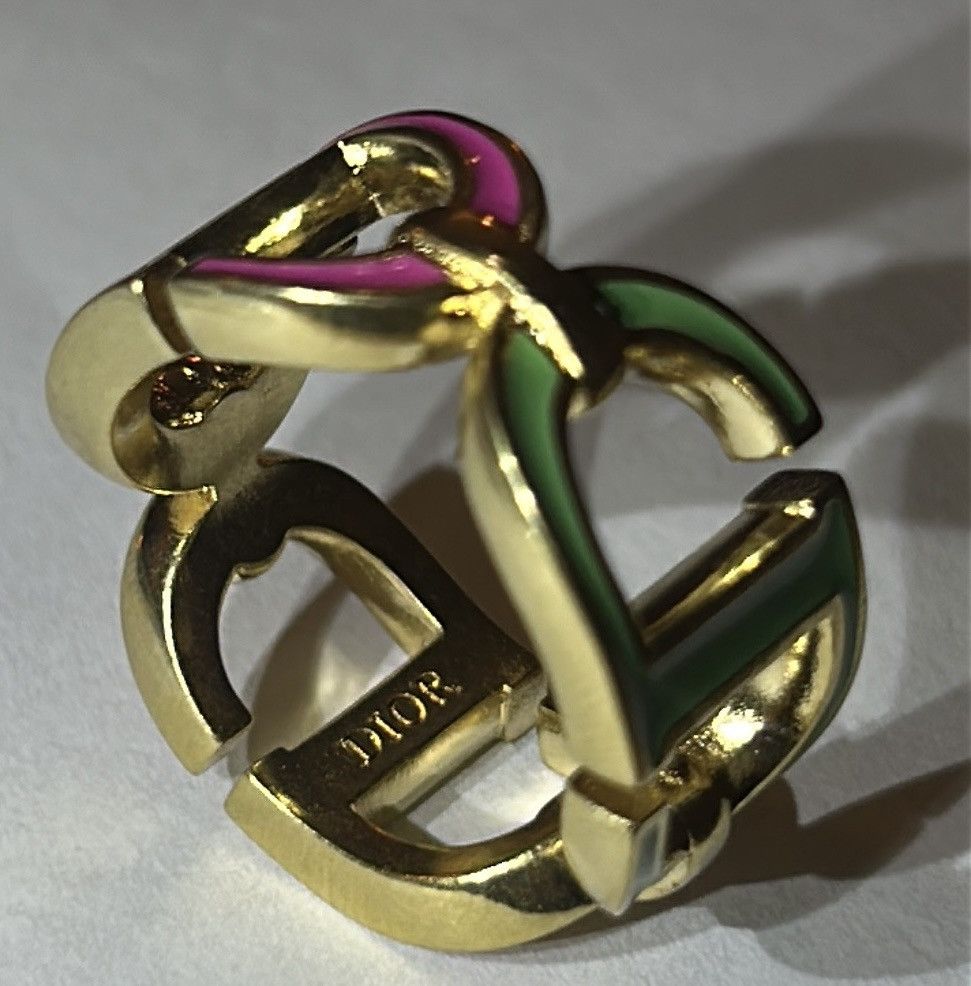 Dior Christian Dior 30 MONTAIGNE RING Gold-Finish Metal Lacquer Size ONE SIZE - 9 Thumbnail