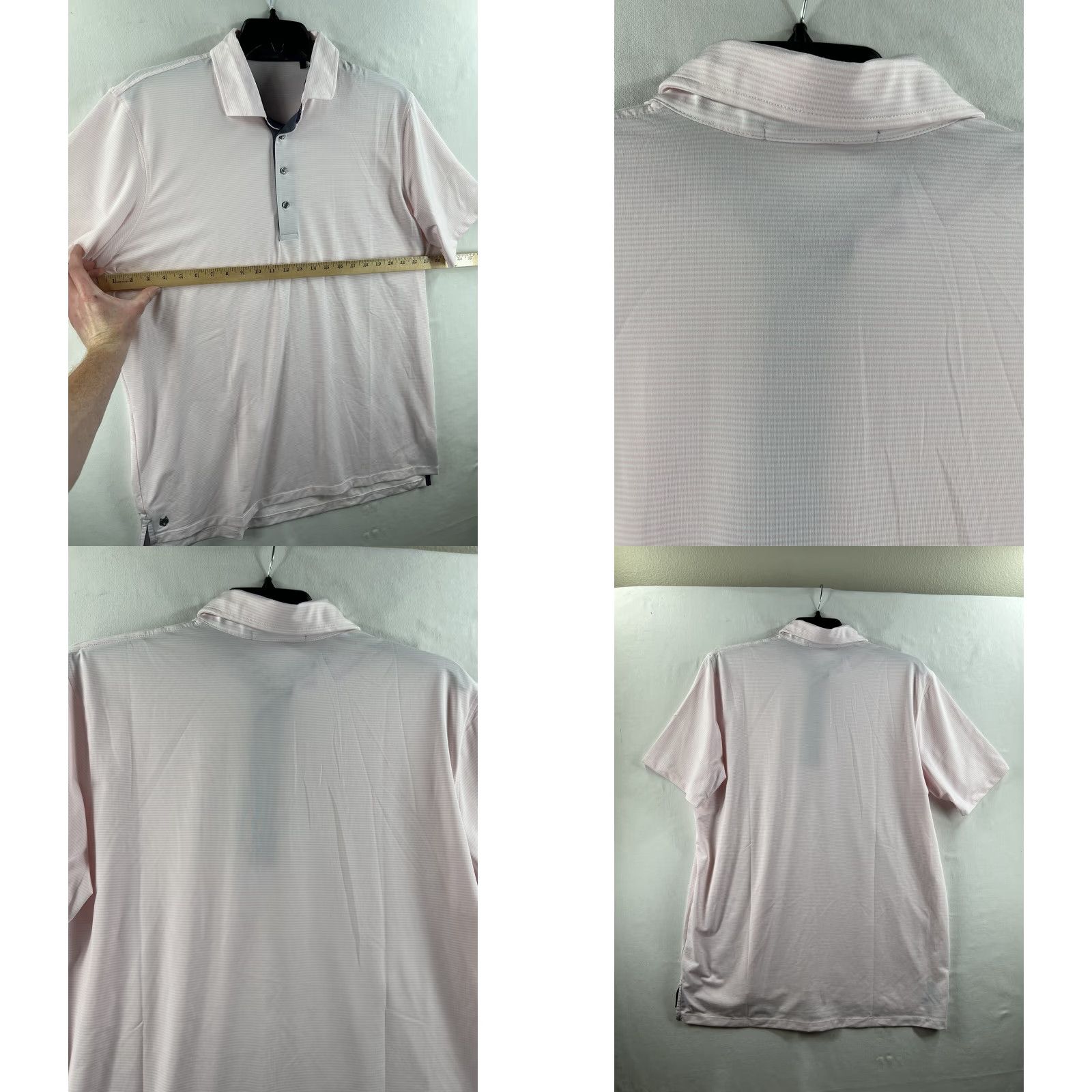 Vintage Greyson Polo Shirt Men XL Pink Striped Short Sleeve Golf Size US XL / EU 56 / 4 - 8 Thumbnail