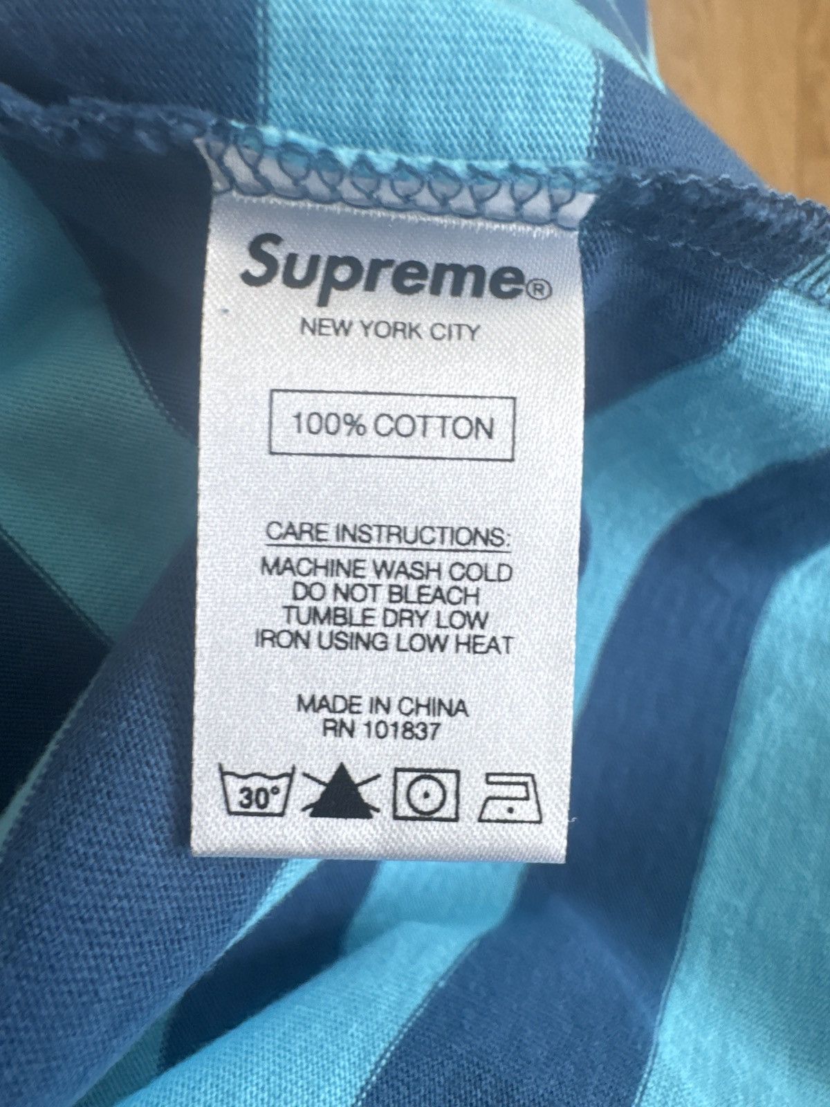 Supreme supreme stripe tee Size US M / EU 48-50 / 2 - 3 Thumbnail