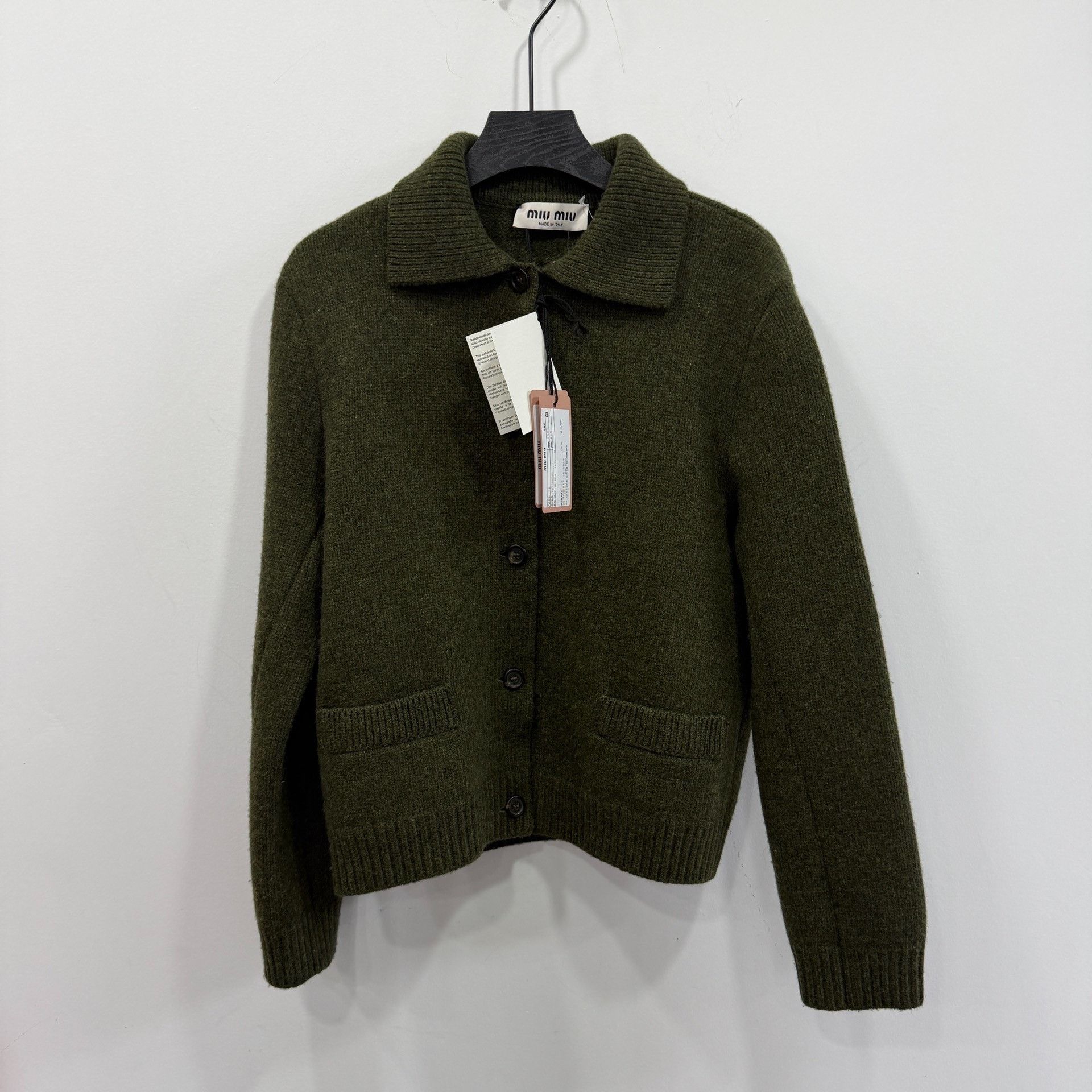 Miu Miu Miu Miu Wool Green Sweater it_38 Women Size XS / US 0-2 / IT 36-38 - 1 Thumbnail