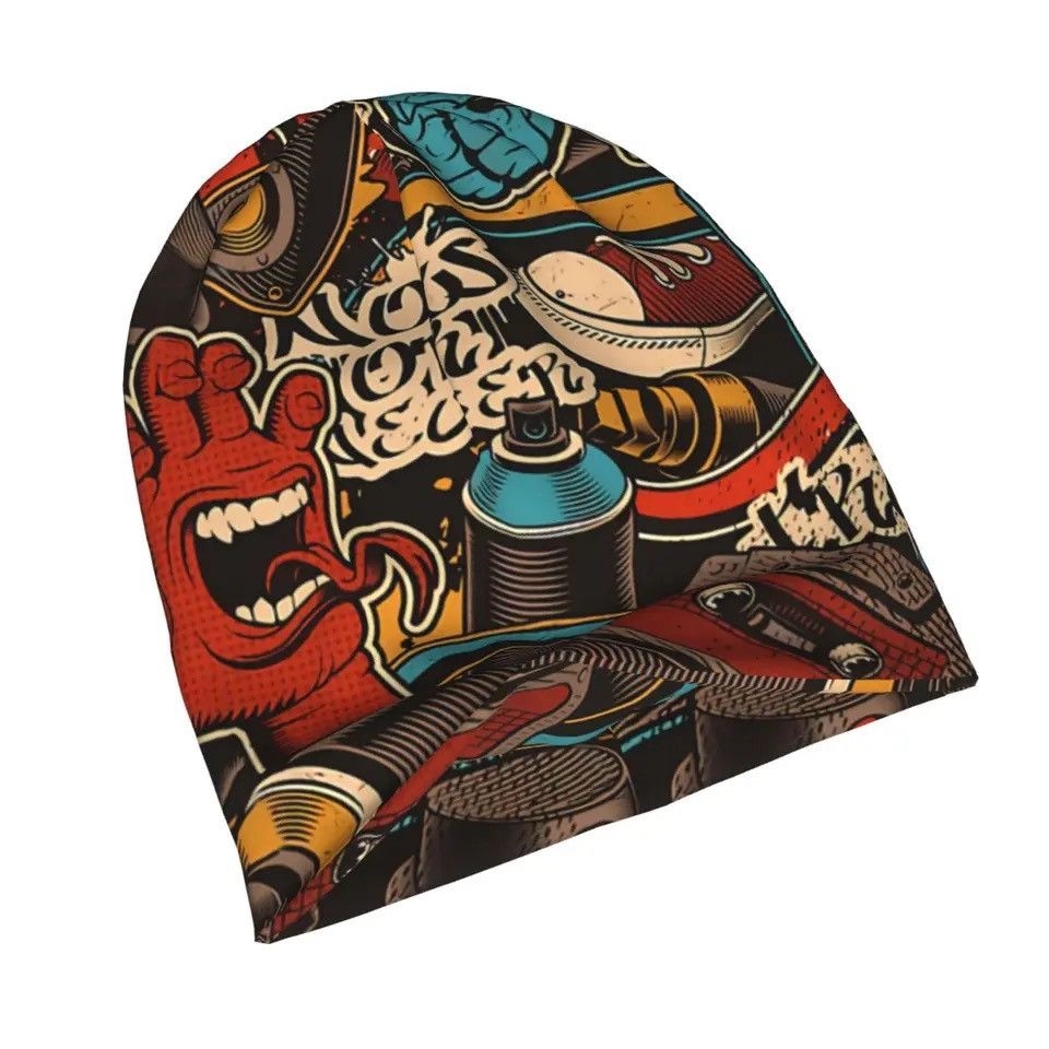 Other Skullies Beanies Caps Urban Pattern Pop Thin Hat Size ONE SIZE - 3 Thumbnail