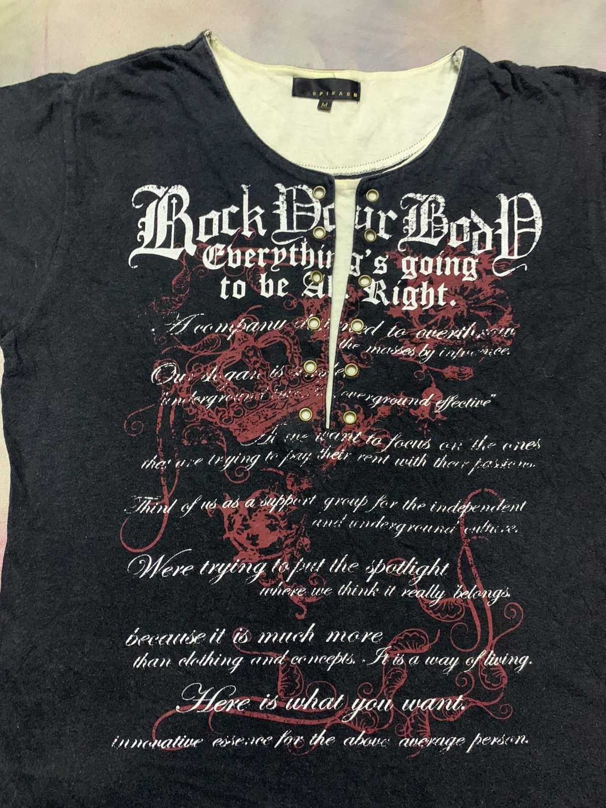 Beauty Beast Japanese Brand SPINASH ‘Poem’ Tshirt Size US M / EU 48-50 / 2 - 2 Thumbnail