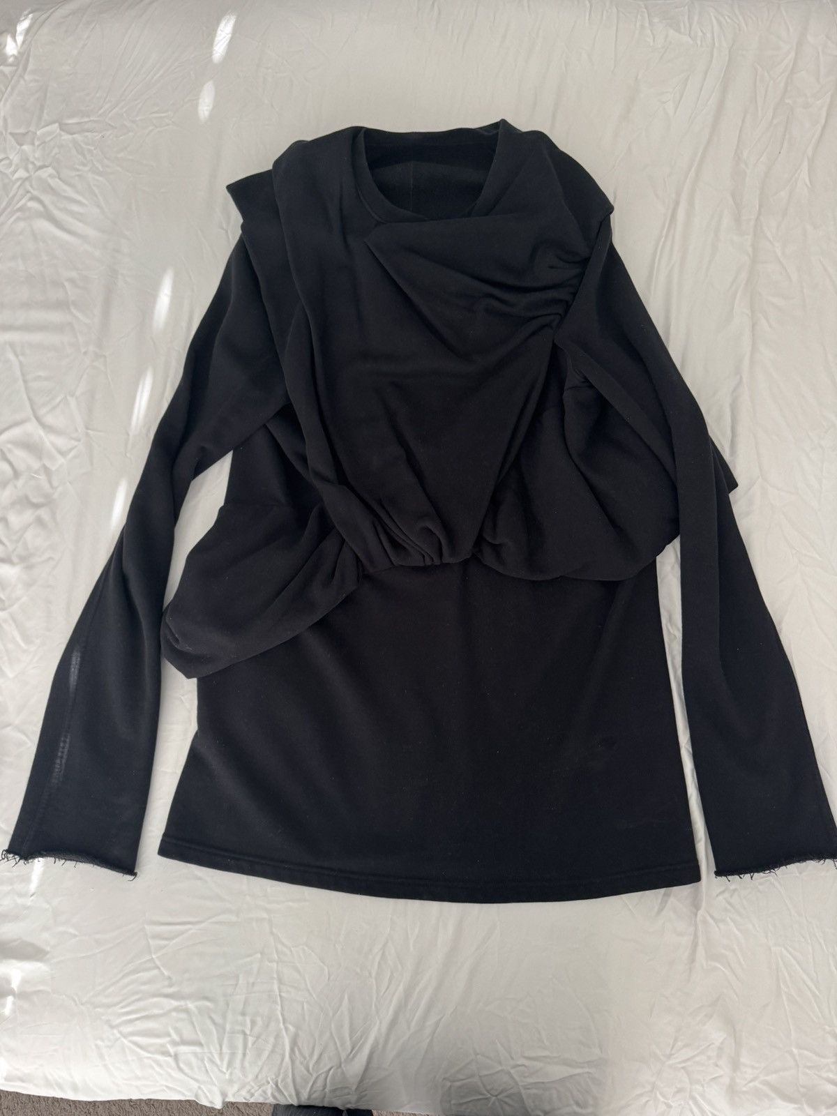 Rick Owens Rick Owens Mastadon Emotionless Sweater, Black Drape Sweater Size US M / EU 48-50 / 2 - 1 Thumbnail