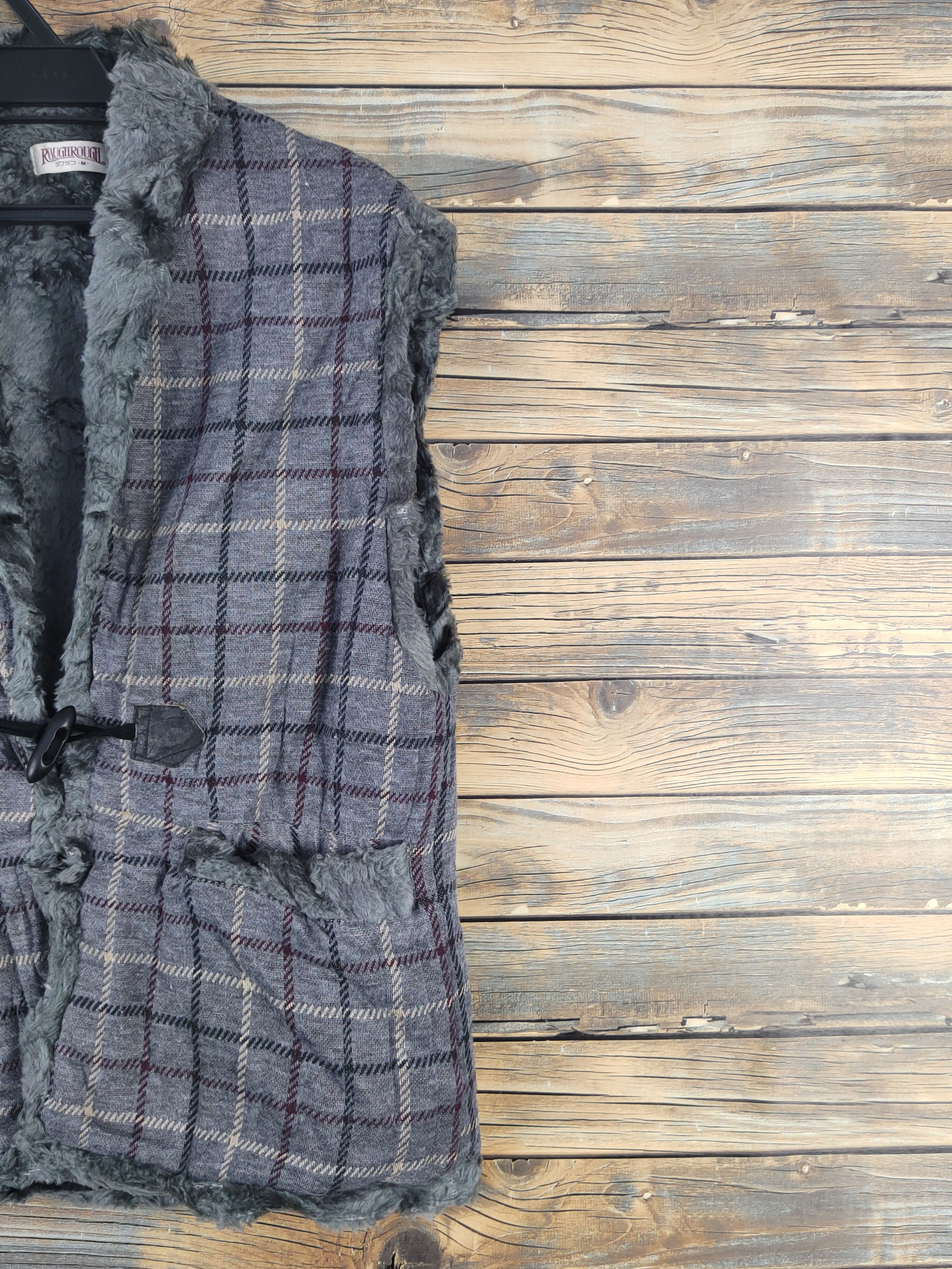 Japanese Brand × Vintage Vintage 💥 Rough Rough Dark Gray Fur Mohair Vests Size US M / EU 48-50 / 2 - 6 Thumbnail