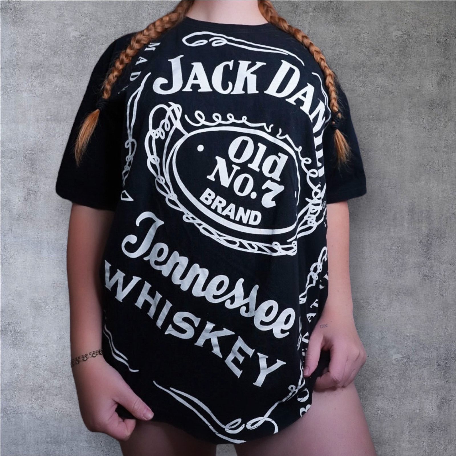 T-shirt Jack Daniels Festival Homme/Femme - Blanc - Taille M - V-Auschnitt - Neuf Avec étiquettes
